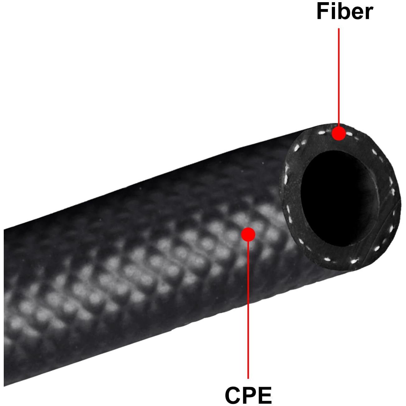 Vehimata Sae J1532 3/8"" 10Ft Transmission Oil Cooler Hose 250Psi Black