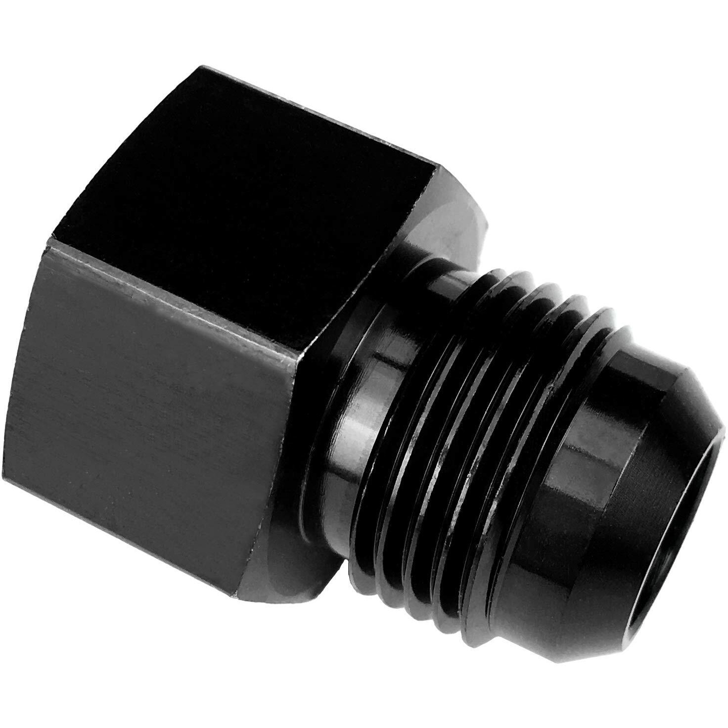 1/8 Npt Female To 10An Male Flare Hose Union Oil Tank Fittings Aluminum An10 To 1/8"" Npt Fuel Line Adapter Black