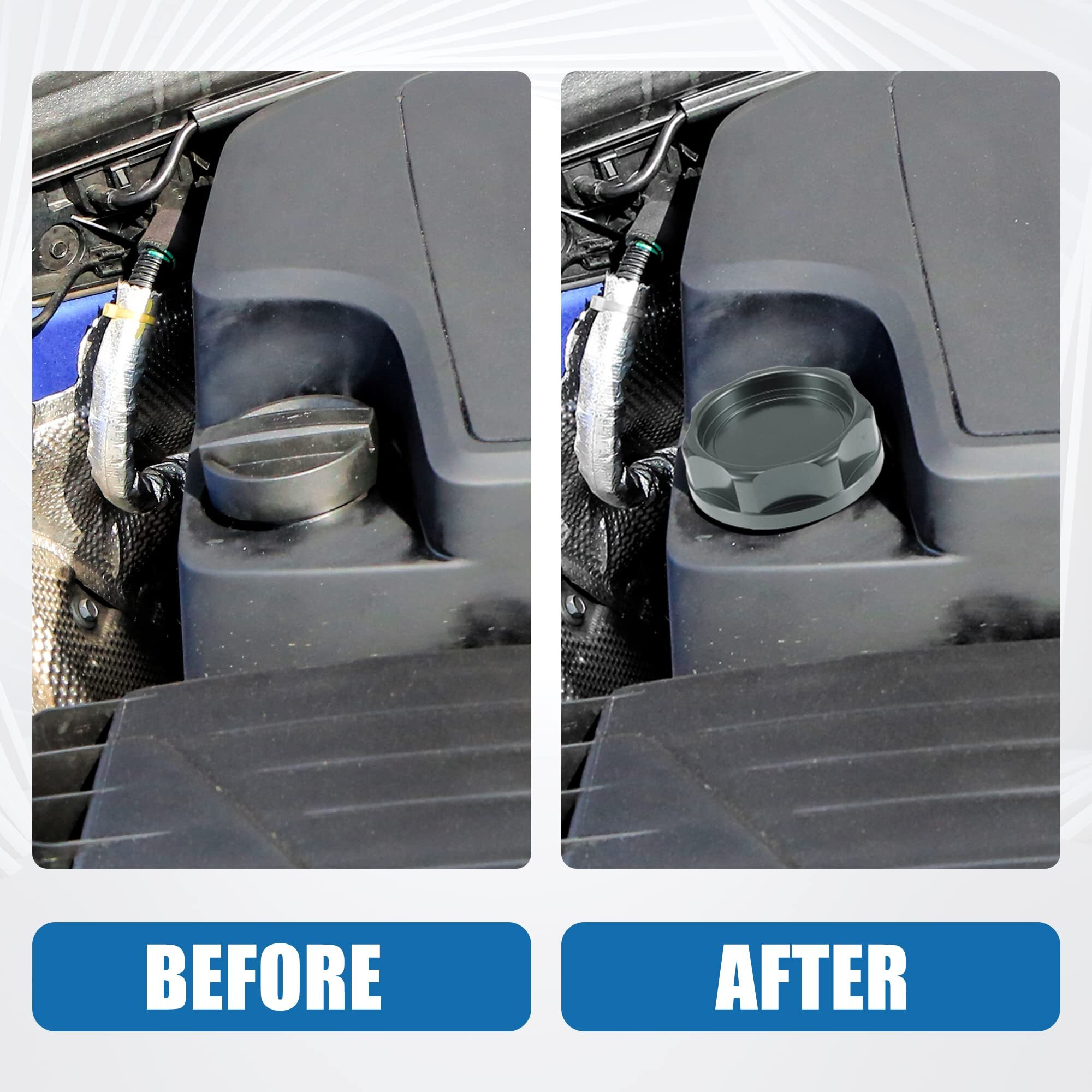 A Absopro Car Oil Filler Cap Engine Modified Tank Cover For Honda Engine B Series For Honda Engine D Series Titanium Tone