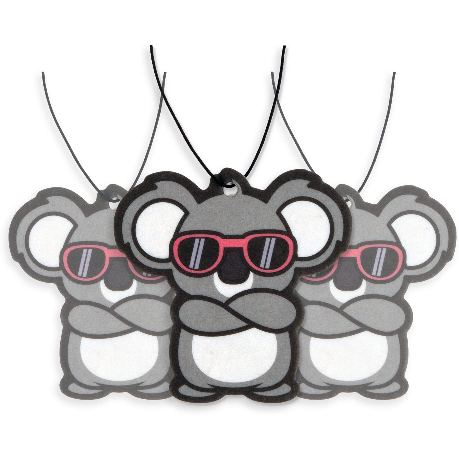 Cute Koala Rocking Sunnies Car Air Freshener 3 Pack Scented With Essential Oils (3 Pack)