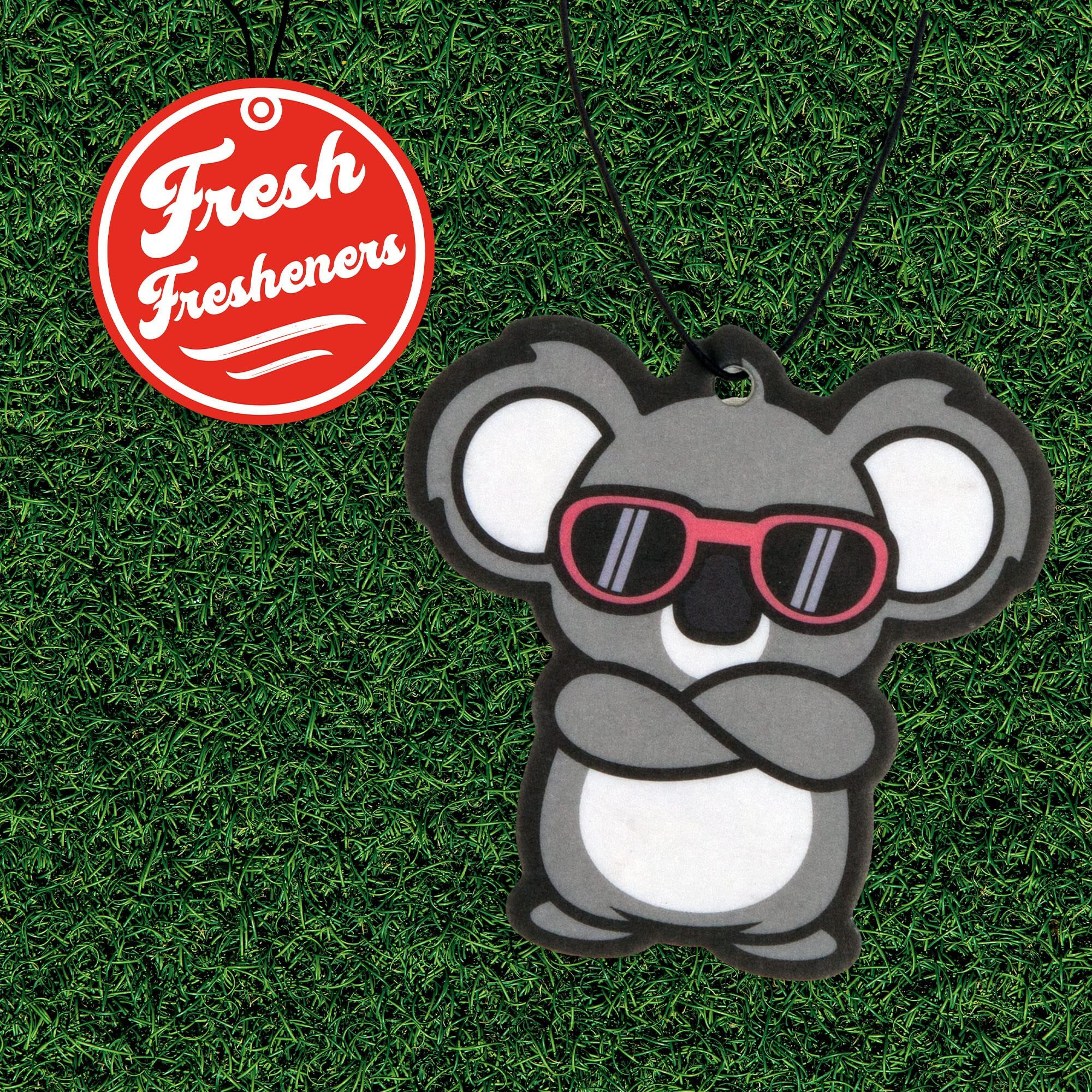 Cute Koala Rocking Sunnies Car Air Freshener 3 Pack Scented With Essential Oils (3 Pack)