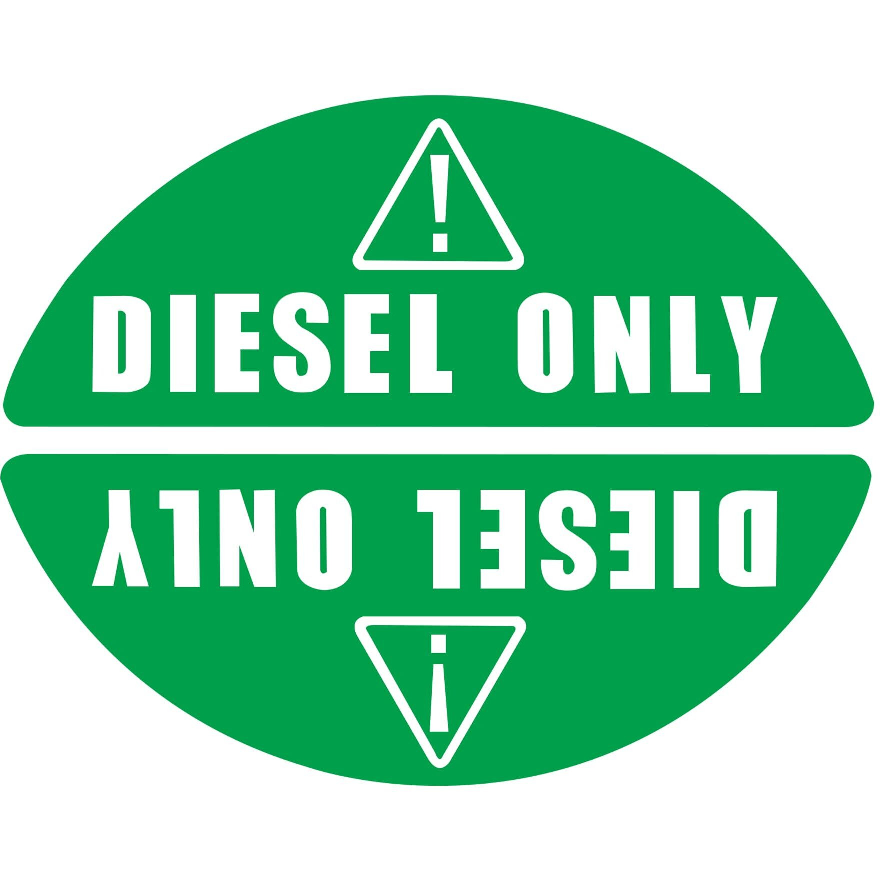 Quickmarine 1 Pair Of Diesel Only Stickers For Car Van Truck Vehicle Boat Oil Tank Fuel Filler Gas Cap Lid Cover Weatherproof Adhesive Decals Green