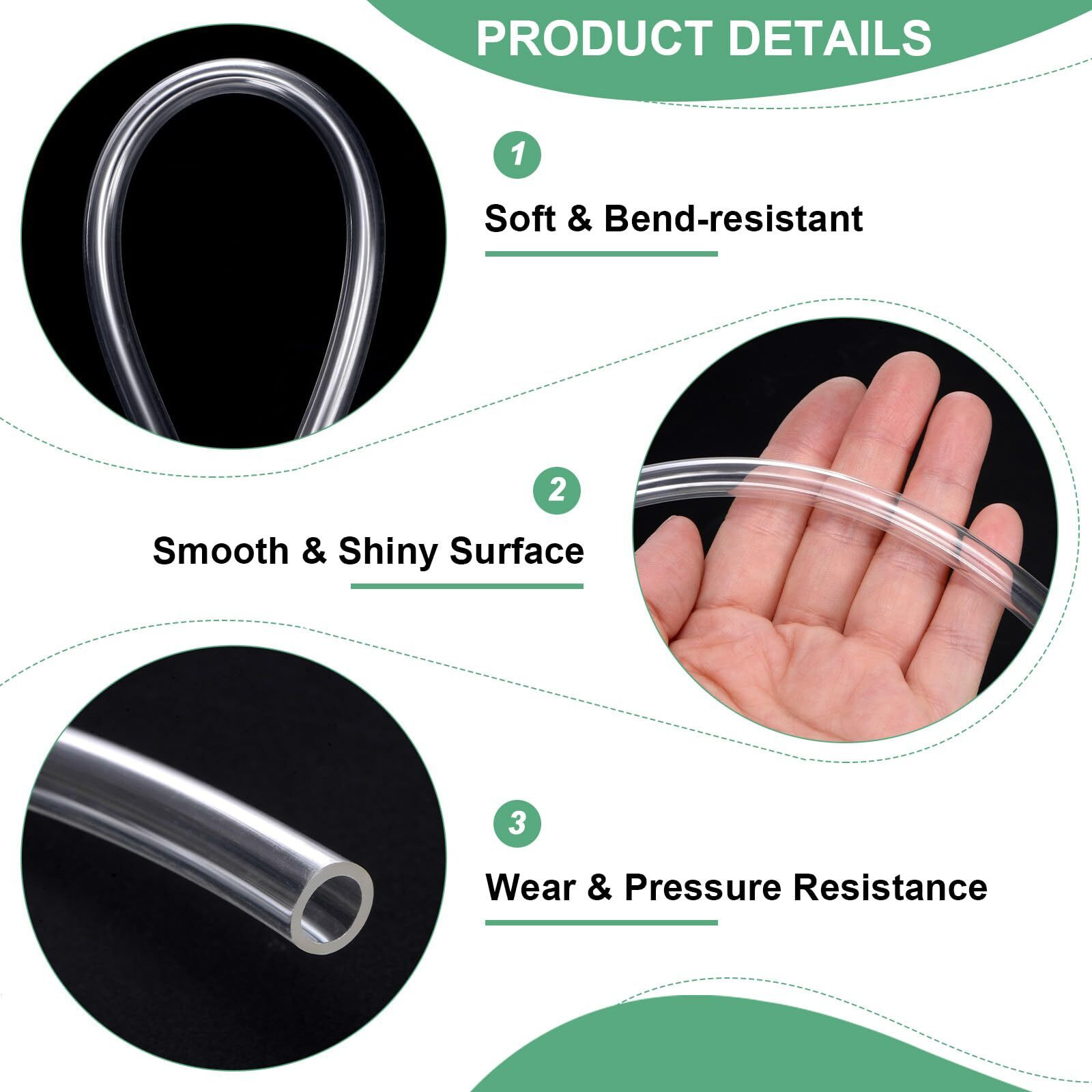 M Meterxity Tubing Carburetor Fuel Vent Line, 6Mm(0.24"") Id 8Mm(0.31"") Od 3.0M(10') Long Polyurethane Gas Oil Tube For Atv/Go Kart/Dirt Bike, Universal Petrol Pipe Replacement [Clear]