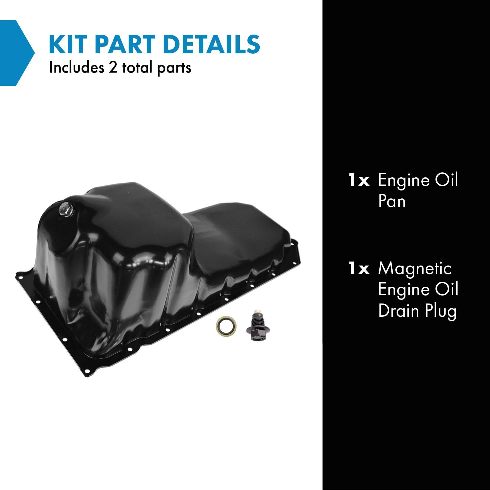 Trq Engine Oil Pan Compatible With 2003-2010 Dodge Ram 1500 Ram 2500 2003-2009 Ram 3500 2011-2024 Ram 1500 2500 3500
