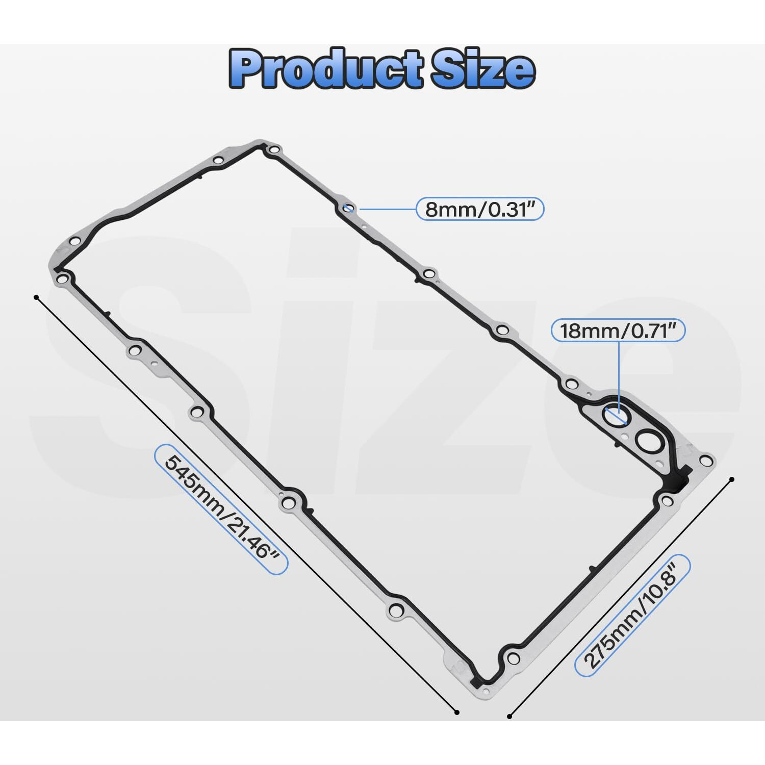 Gzztores Oil Pan Gasket Set, Compatible With Chevy Silverado, Suburban, Tahoe, Trailblazer, Gmc Sierra, Yukon, Cadillac Escalade 4.8L 5.3L 6.0L 6.2L, Replace 12612350 Os30693R