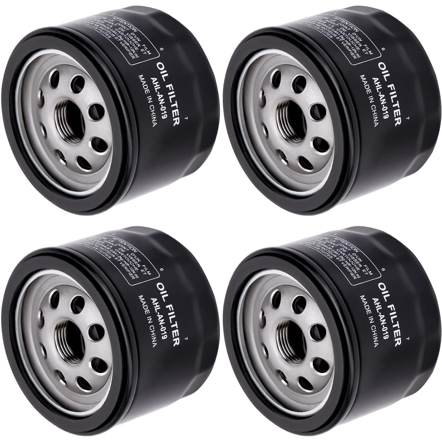 Ahl 4 Pcs Oil Filter 49065-0721 49065-7007 Replacement For Kawasaki Fr691V Fr651V Fr730V Fr600V Fx600V Fs691V Fs651V Fr541V,For 4 Cycle Engine Fb460V Fc420V Fc540V,For Cub Cadet Zt1 50 Lawn Mower