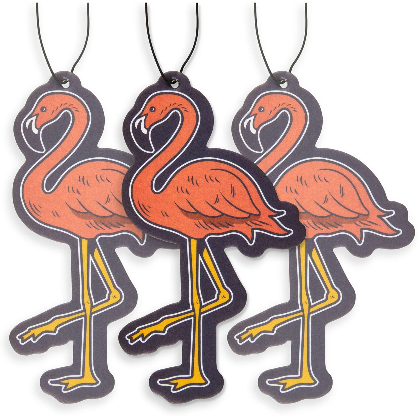 Flamingo Car Air Freshener 3 Pack Scented With Essential Oils By Fresh Fresheners