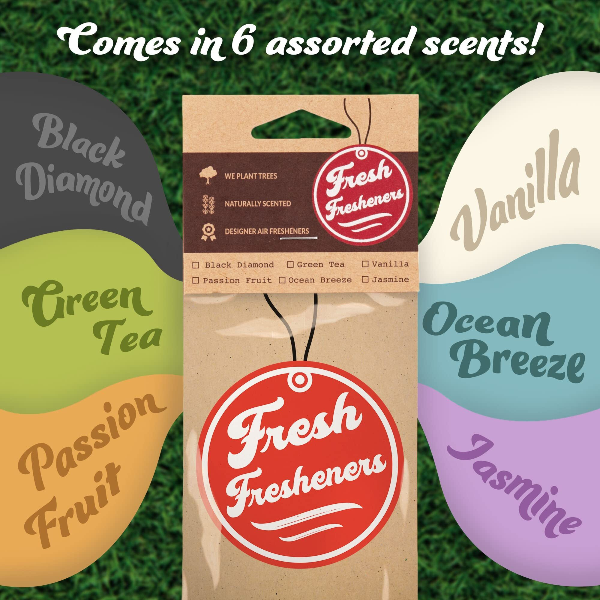 Flamingo Car Air Freshener 3 Pack Scented With Essential Oils By Fresh Fresheners