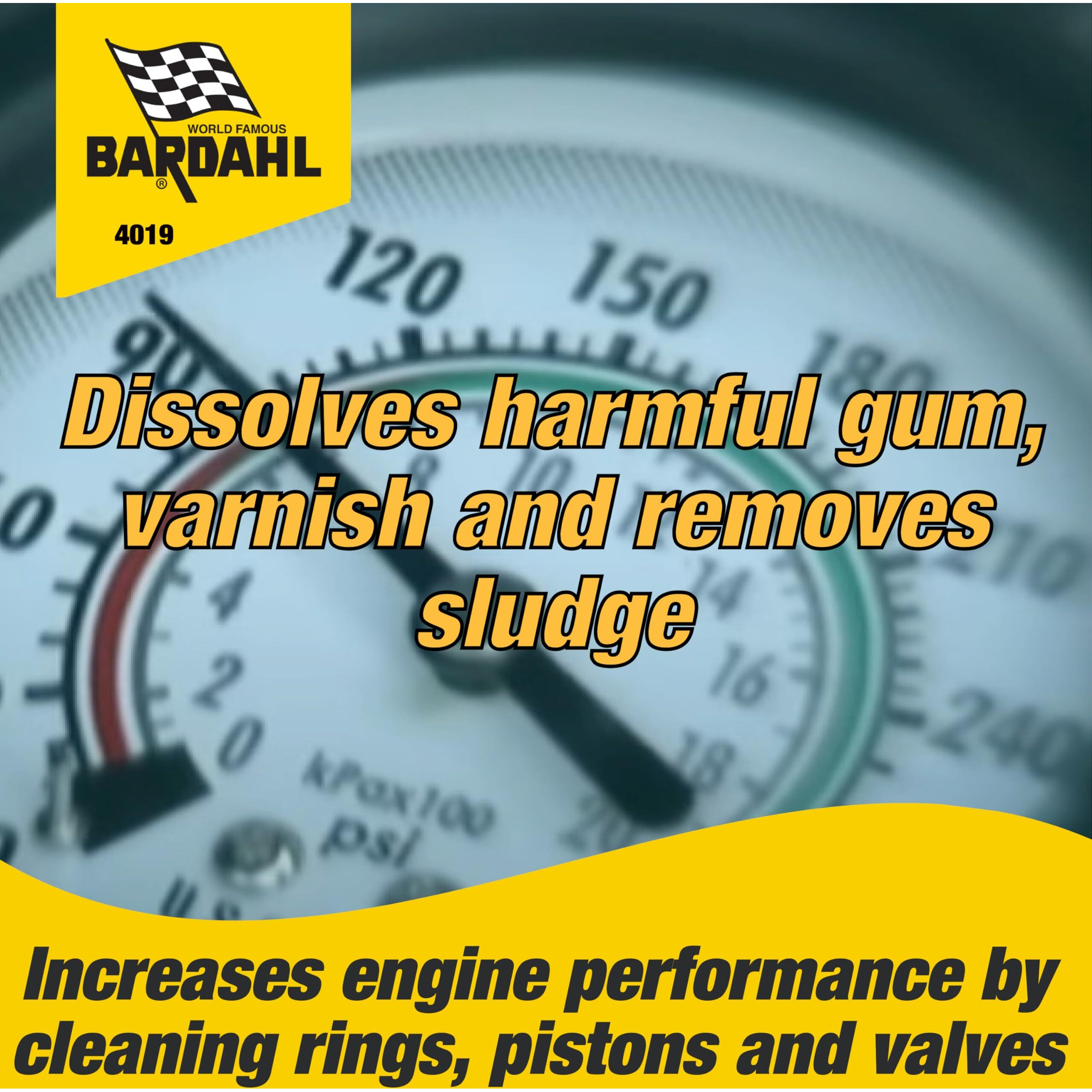 Bardahl 4019 Engine Tune-Up And Flush - Engine Restore Motor Oil Additive For Cleaning And Increasing Performance - Car Engine Flusher Treatment - Made To Extend Vehicle Life - 12 Pack