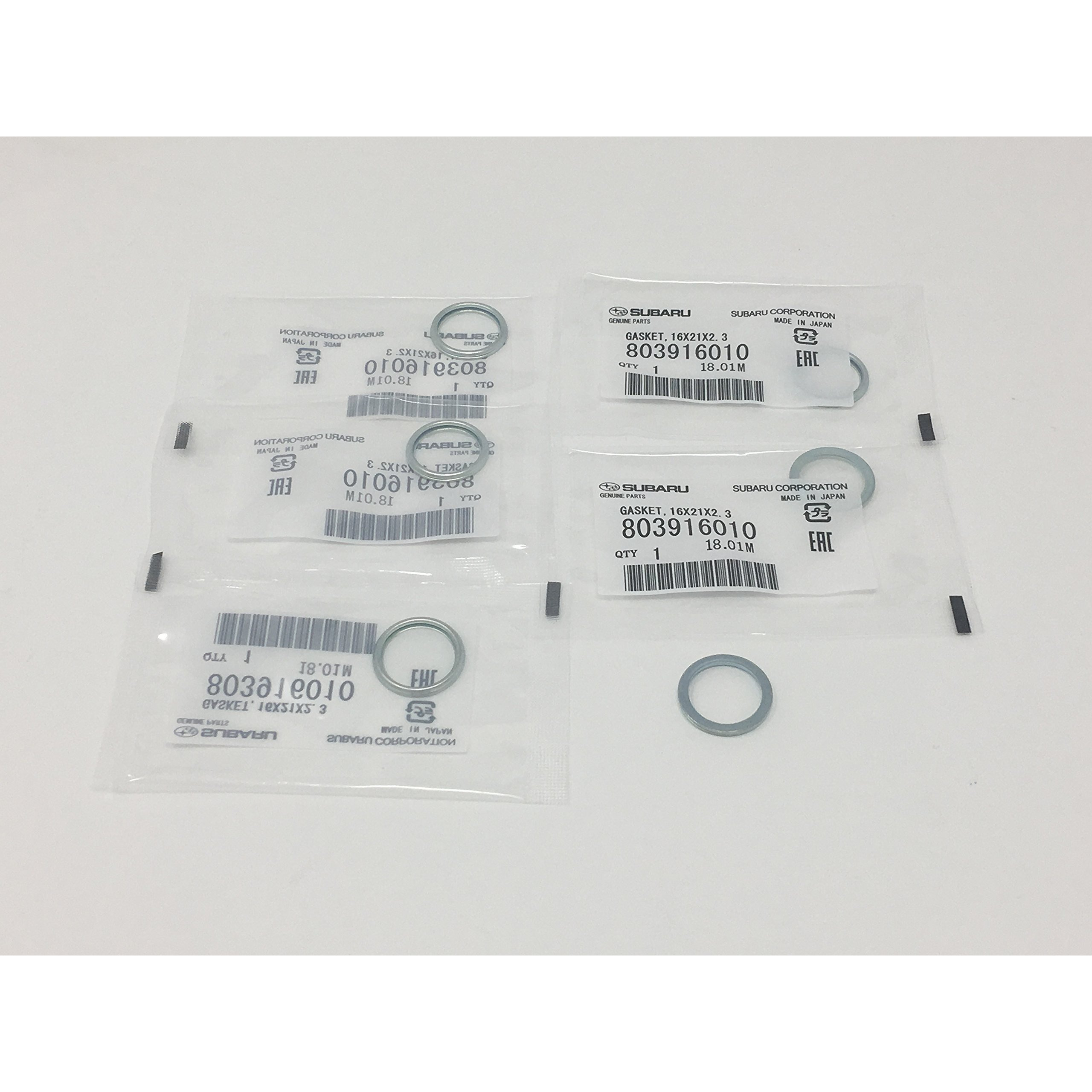 Subaru 2011 To 2018 Oil Pan Crush Washers 16Mm 803916010 Genuine Plug Lot Of 6