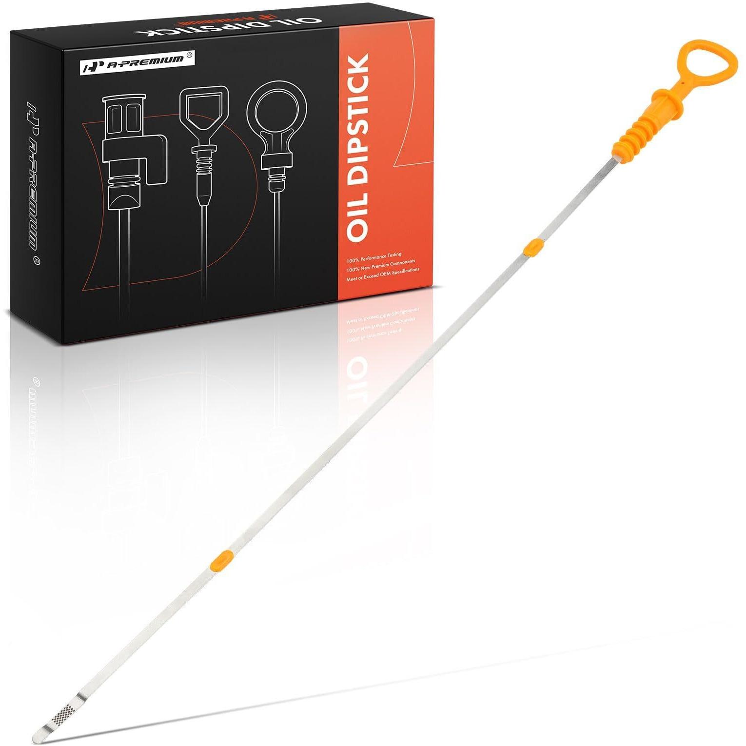 A-Premium 1.8L 2.0L Engine Oil Dipstick Compatible With Volkswagen Jetta 1999-2005 2011-2015, Passat 2000-2002, Golf, Beetle & Audi A4, A4 Quattro, Engine Oil Measuring Rod Dip Stick