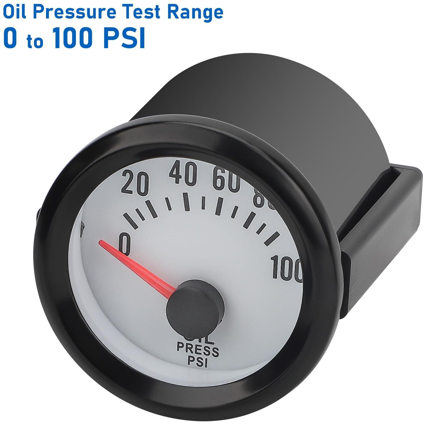 Linkstyle Electric Oil Press Pressure Gauge 12V, 2"" 52Mm Automotive Oil Pressure Meter 0-100 Psi With Sensor For Car Rv Truck Boat Marine