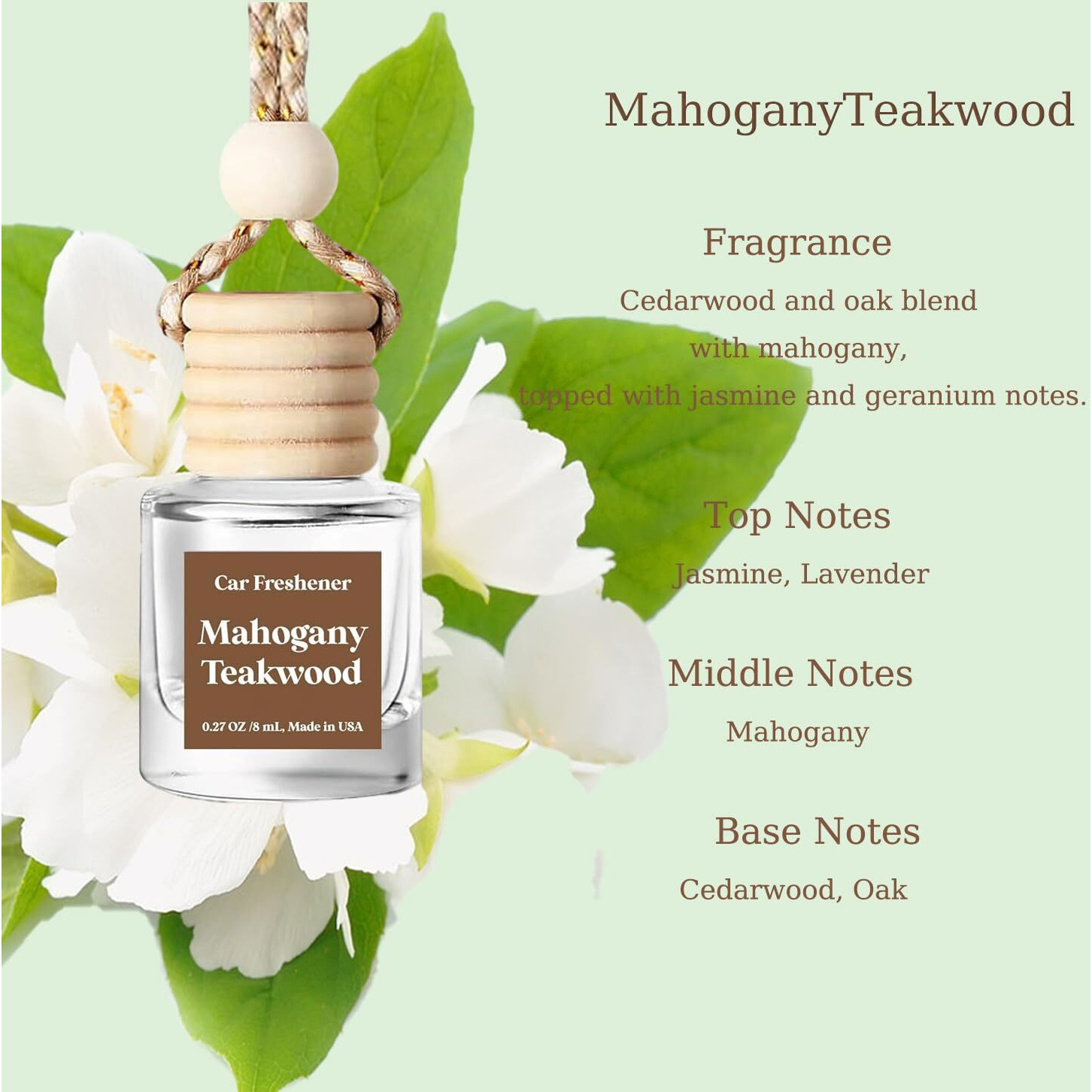 Hanging Air Freshener Diffuser, 60-Day Long Lasting Essential Oil Diffuser For Car - Natural Odor Eliminator & Stress Relief, Aromatherapy Diffuser For Car Interior