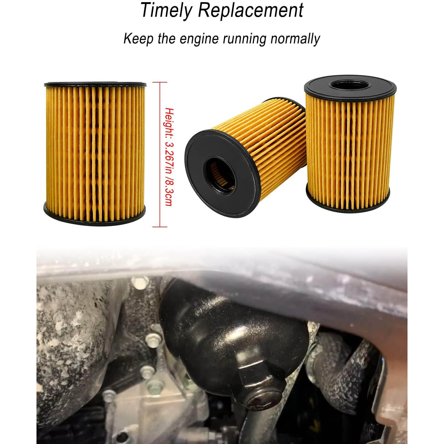4 Pack Oil Filters Replace 26350-2S000 21513-23001 Fit For Hyundai Sonata Tucson Kia K5 Sorento Telluride 2.5L 2020 2021 2022