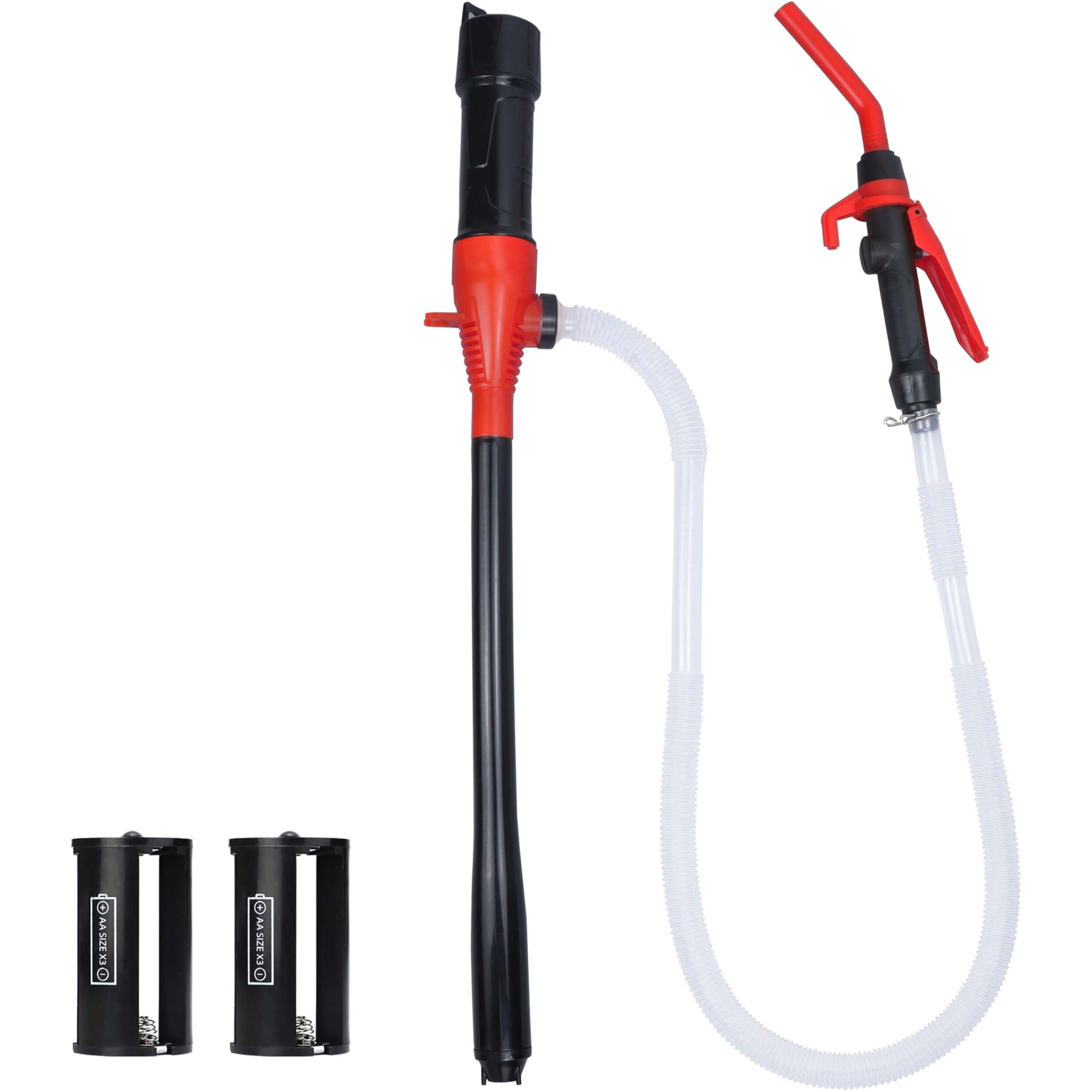 Gexihodie Portable Electric Siphon Pump For Gas And Diesel, Battery Operated Fuel Transfer Pump, 3.5Gpm Flow, Oil Extractor 1/2"" Discharge Tube, 35.4"" Long- Ideal Gasoline Transfer Pump