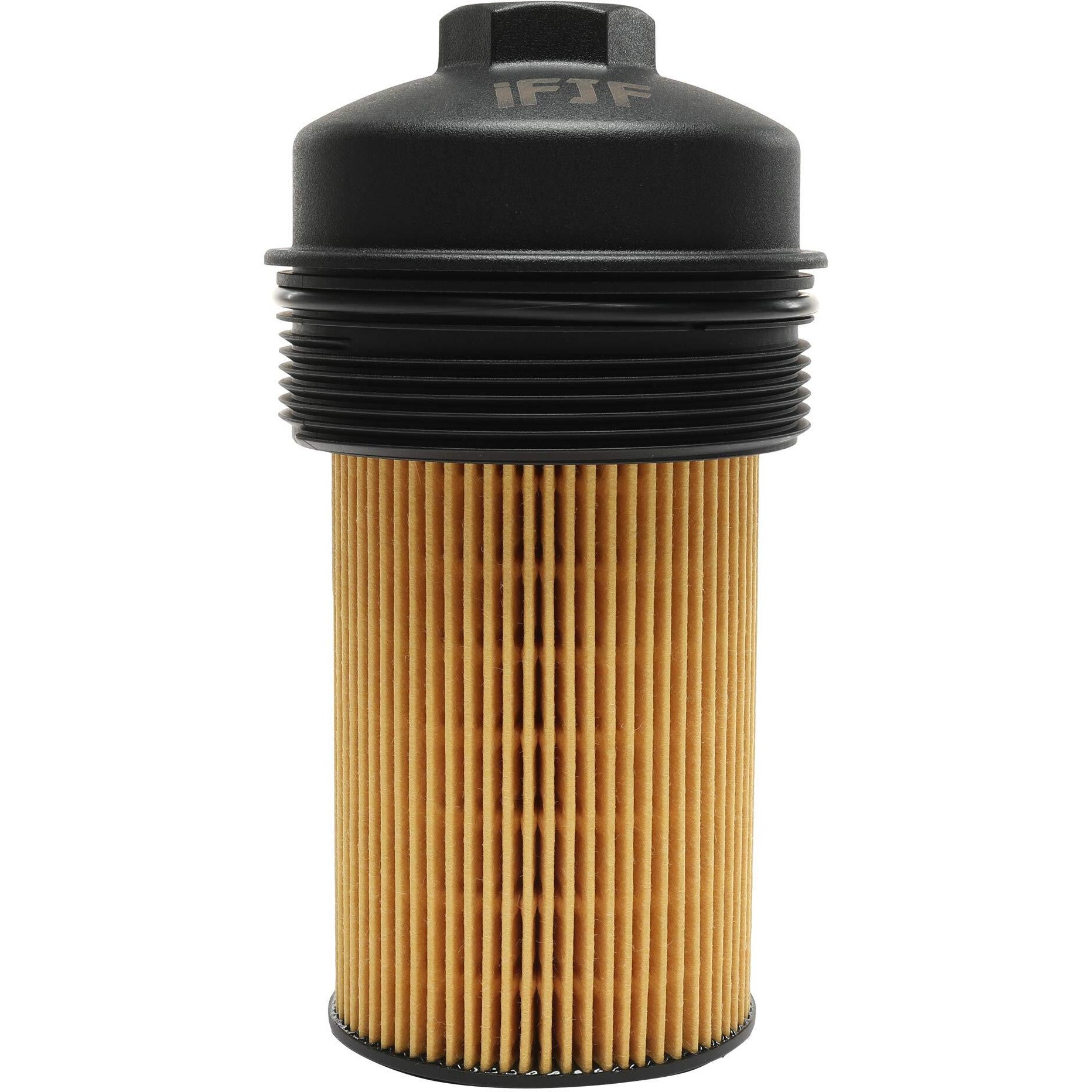 Ifjf Ec781 Oil Filter Cap And Fl2016 Oil Filter Replacement For 2003-2007 6.0L 2008-2010 6.4L Powerstroke F250 F350 F450 F550 Super Duty 2003-2005 Excursion 1840754C91 3C3Z-6766-Ca Plastic Cap