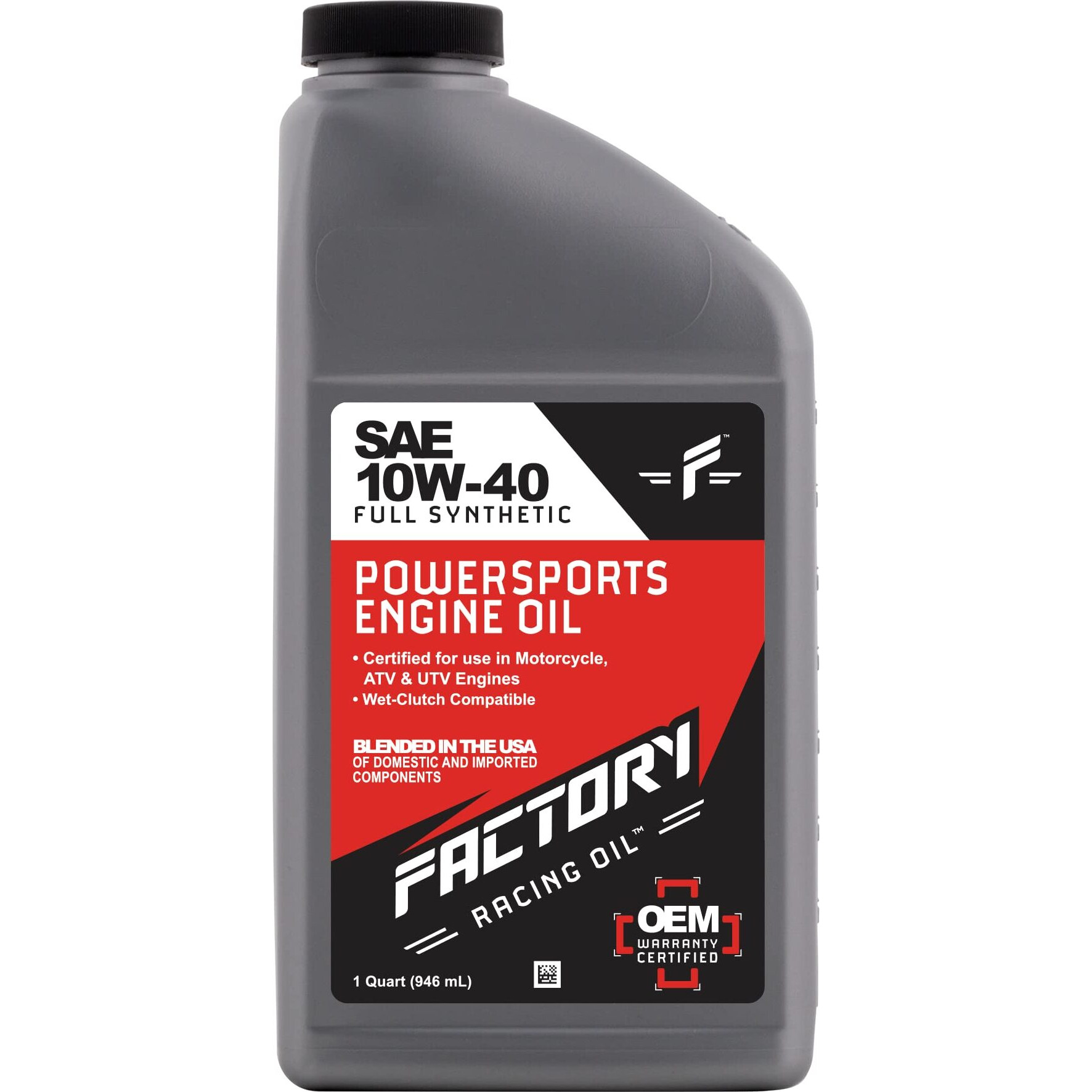Factory Racing Parts Oil Change Kit Compatible With Yamaha Bolt Xvs950, Xvs95, Fjr1300, Mt-10 10W-40 Full Synthetic Oil - Includes 5 Quarts
