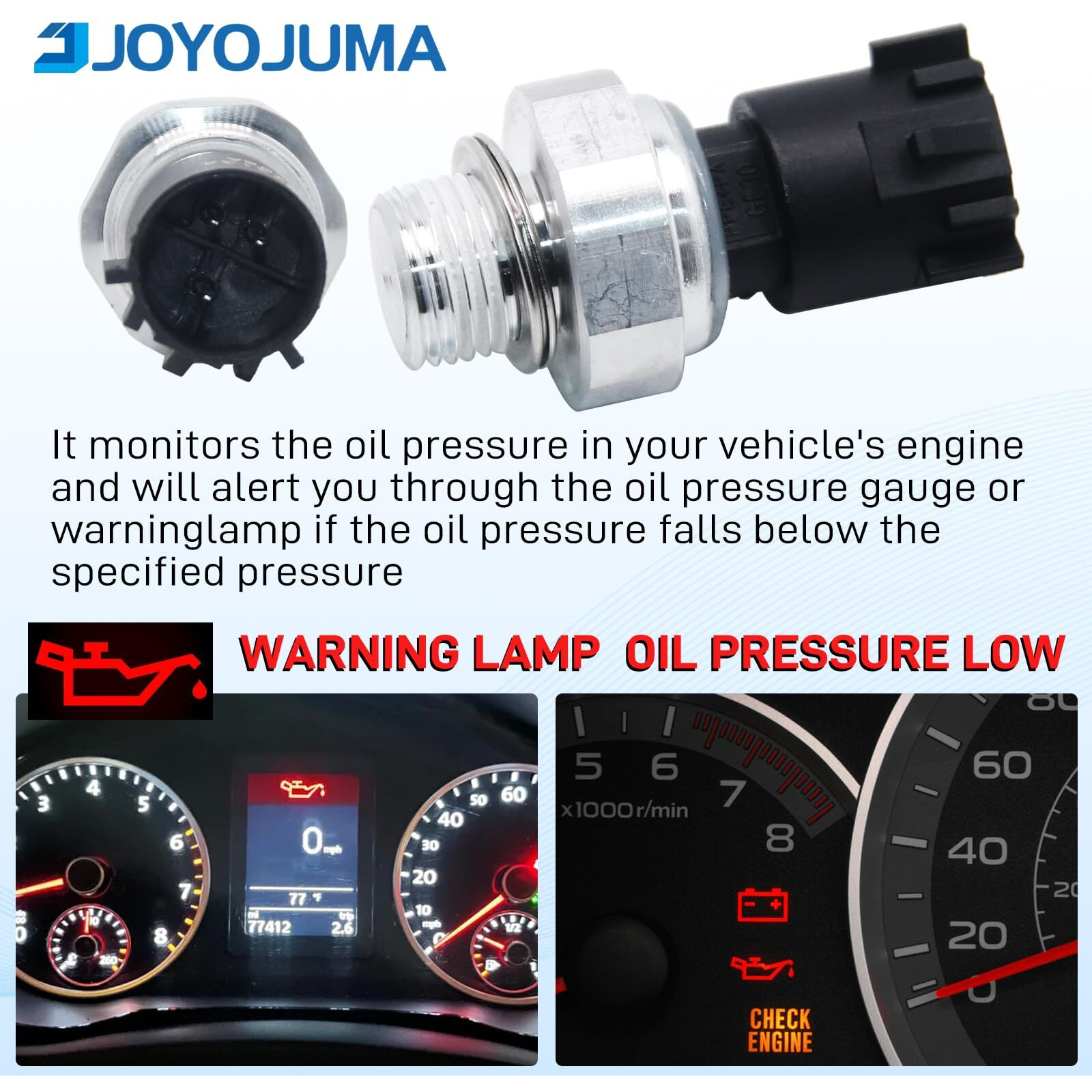 12673134 Oil Pressure Sensor Switch For Chevrolet Silverado 1500 2500 Suburban Buick Chevy Express Avalanche Camaro Tahoe Colorado Equinox Gmc Savana,Sierra Anyon Cadillac Escalade 2009-2020