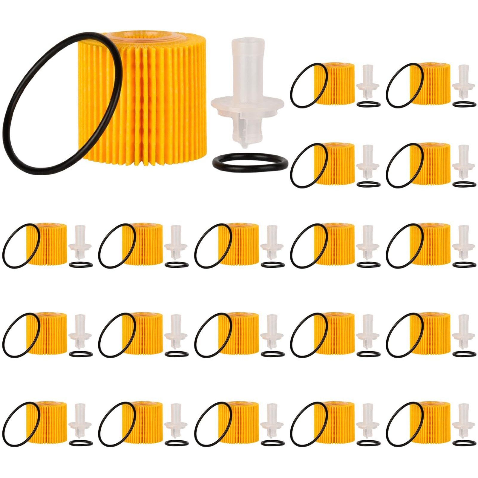 Getopauto 04152-Yzza6 Engine Oil Filter Compatible With Lexus And Toyota Prius V Prius Plug In Prius Matrix Corolla C-Hr Scion Im Xd Ct200H Replaces 04152-37010 0415237010(Set Of 20)