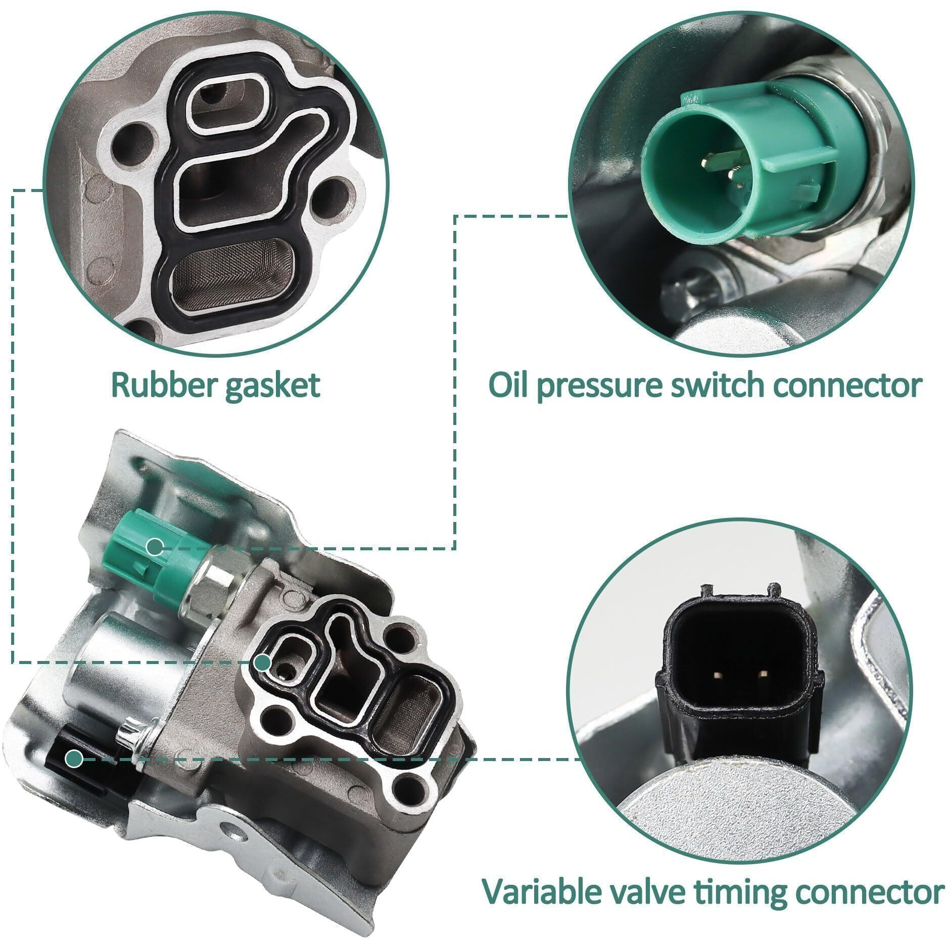Lolowheat Solenoid Spool Valve With Oil Pressure Switch & Gasket Fit For 2002-2011 Honda Acura - 2.4L Accord,Cr-V,Element,2.0 L Civic,Rsx Replace  15810-Raa-A03 15810-Pne-G01 15810-Ppa-A01 917-224