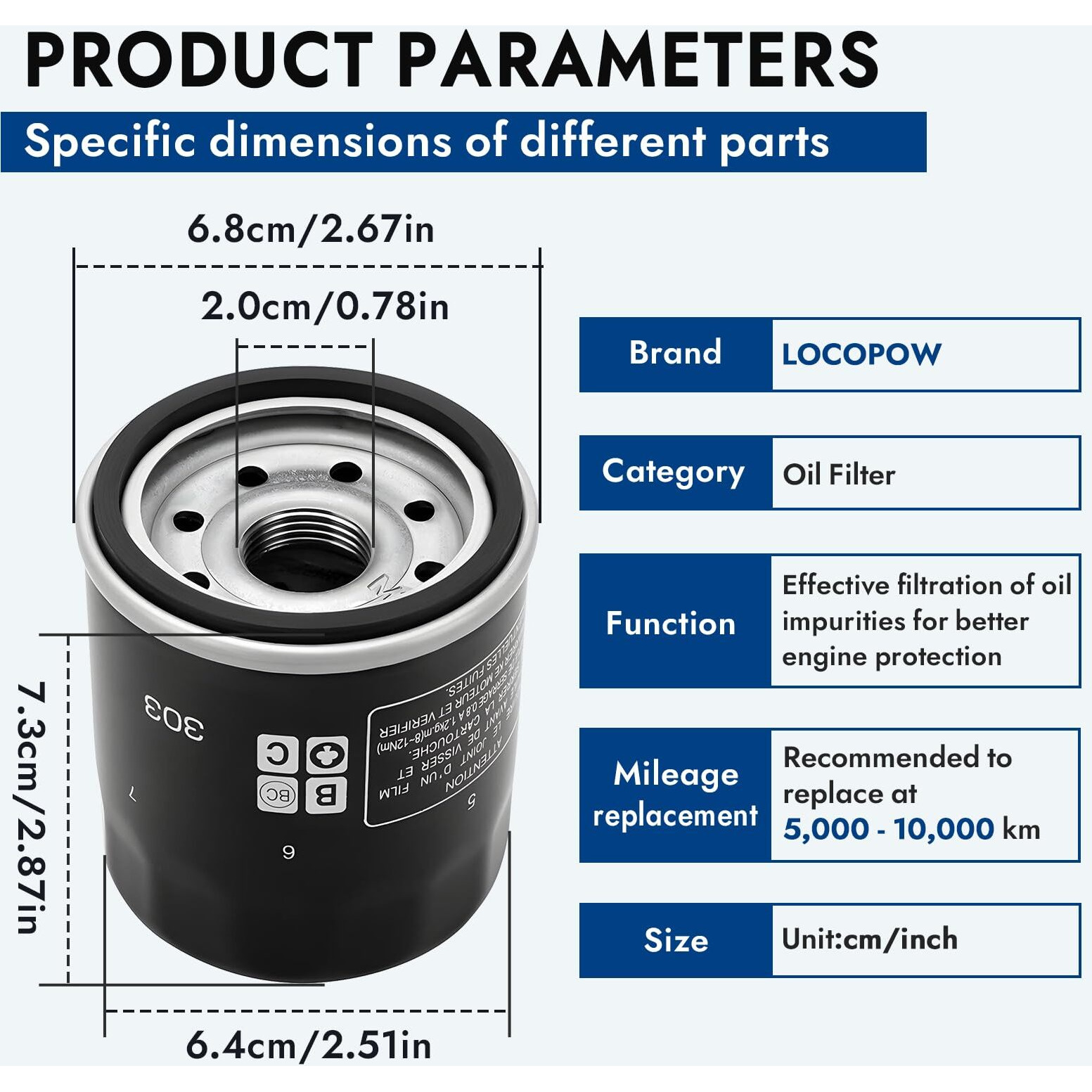 Locopow Oil Filter For Yamaha 5Gh-13440-71-00 5Gh-13440-00-00 Tohatsu 5Gh-13440-70-00 5Gh-13440-30-00 F100 F115 F15 F25 F30 F40 F50 F60 F70 F75 F80 Outboard Midnight Silverado Roadliner