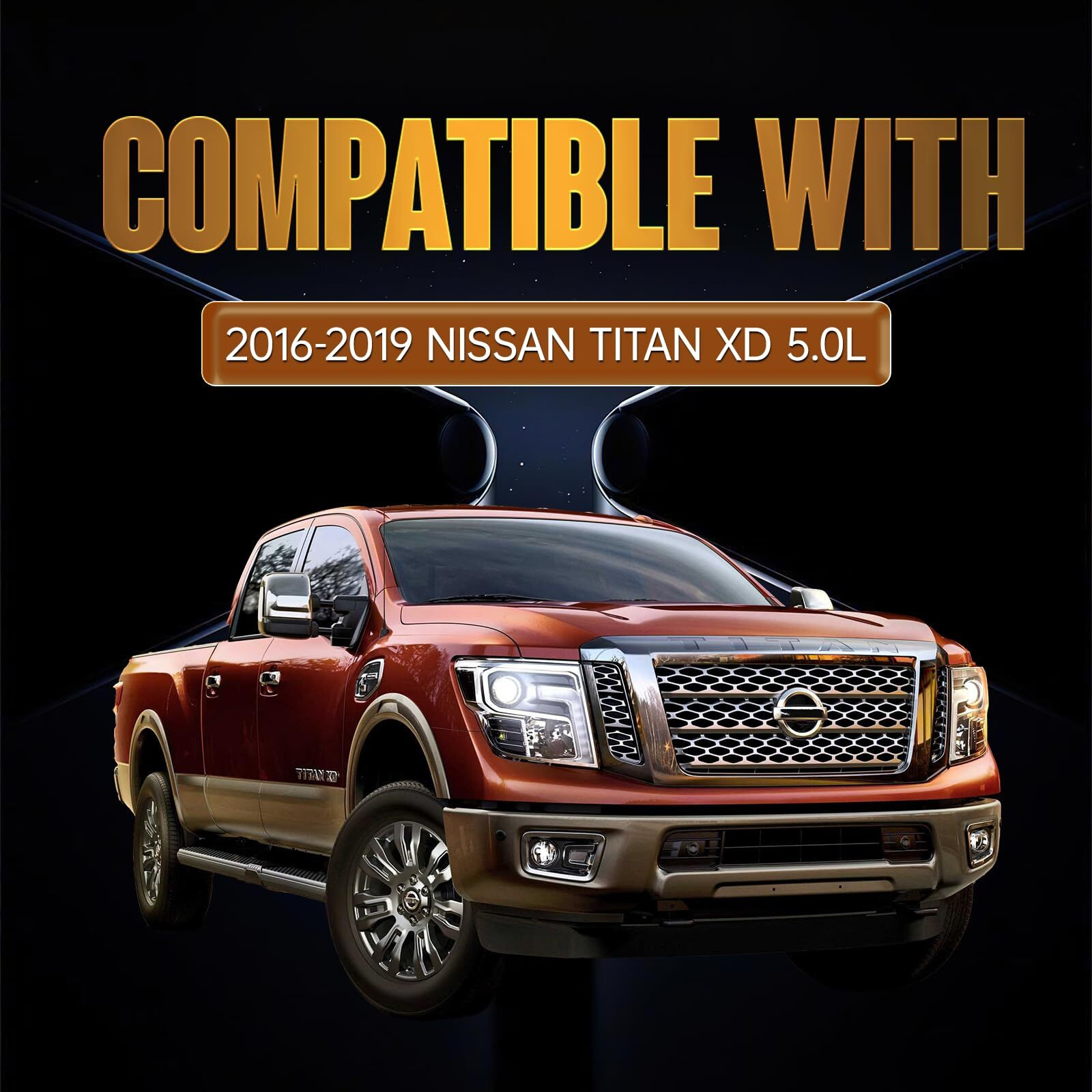 Fuel Oil Filter Kit Compatible With 5.0L V8 Diesel 2016 2017 2018 2019 Nissan Titan Xd,Replace 16403-Ez41A, 16403-Ez40A, Ff63017Nn, Fs53029Nn,Lfp3900