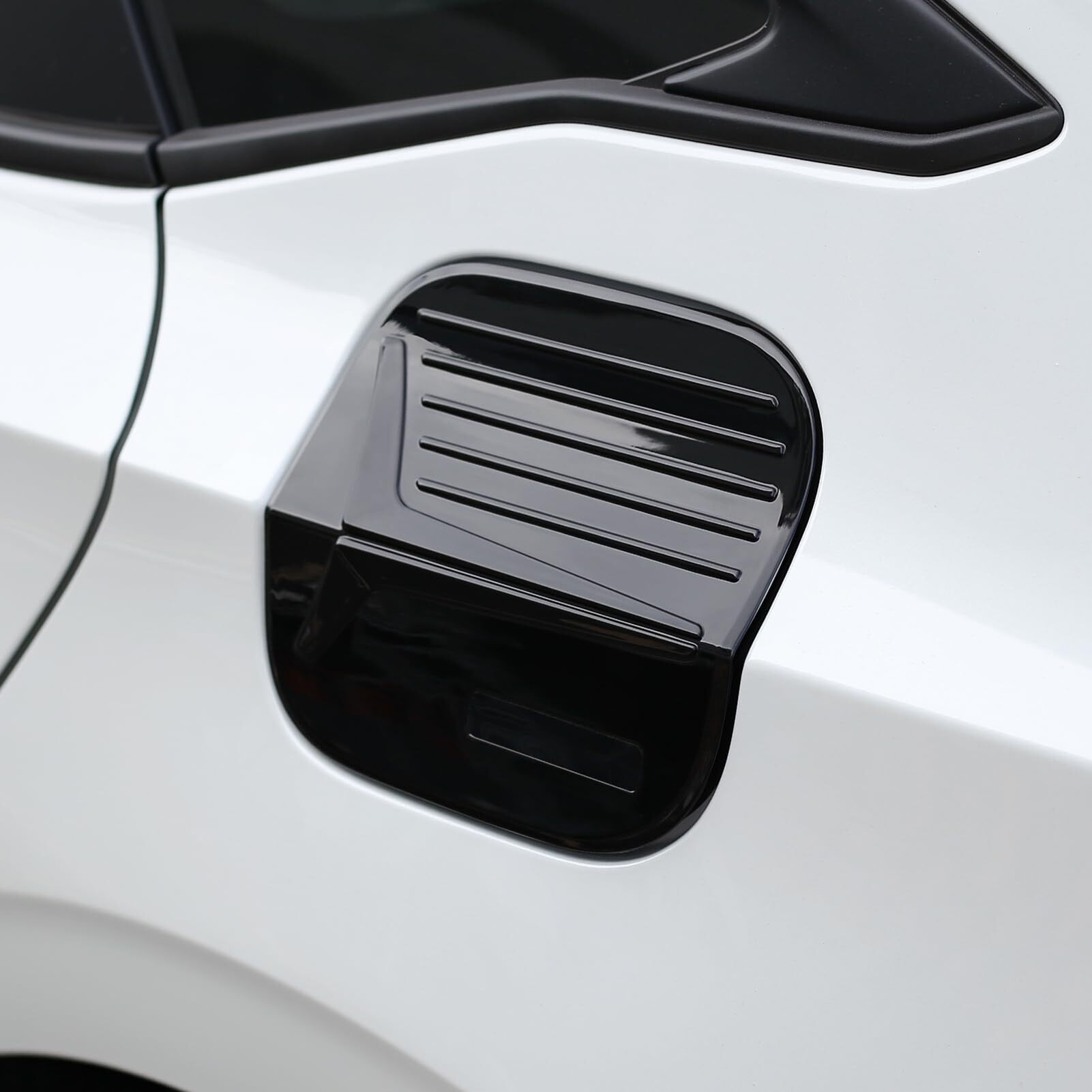 Spotrim For 11Th Gen Civic Gas Tank Door Cover Fuel Petrol Oil Filler Caps Decoration For Honda Civic Sedan 2022 2023 2024 (Black)