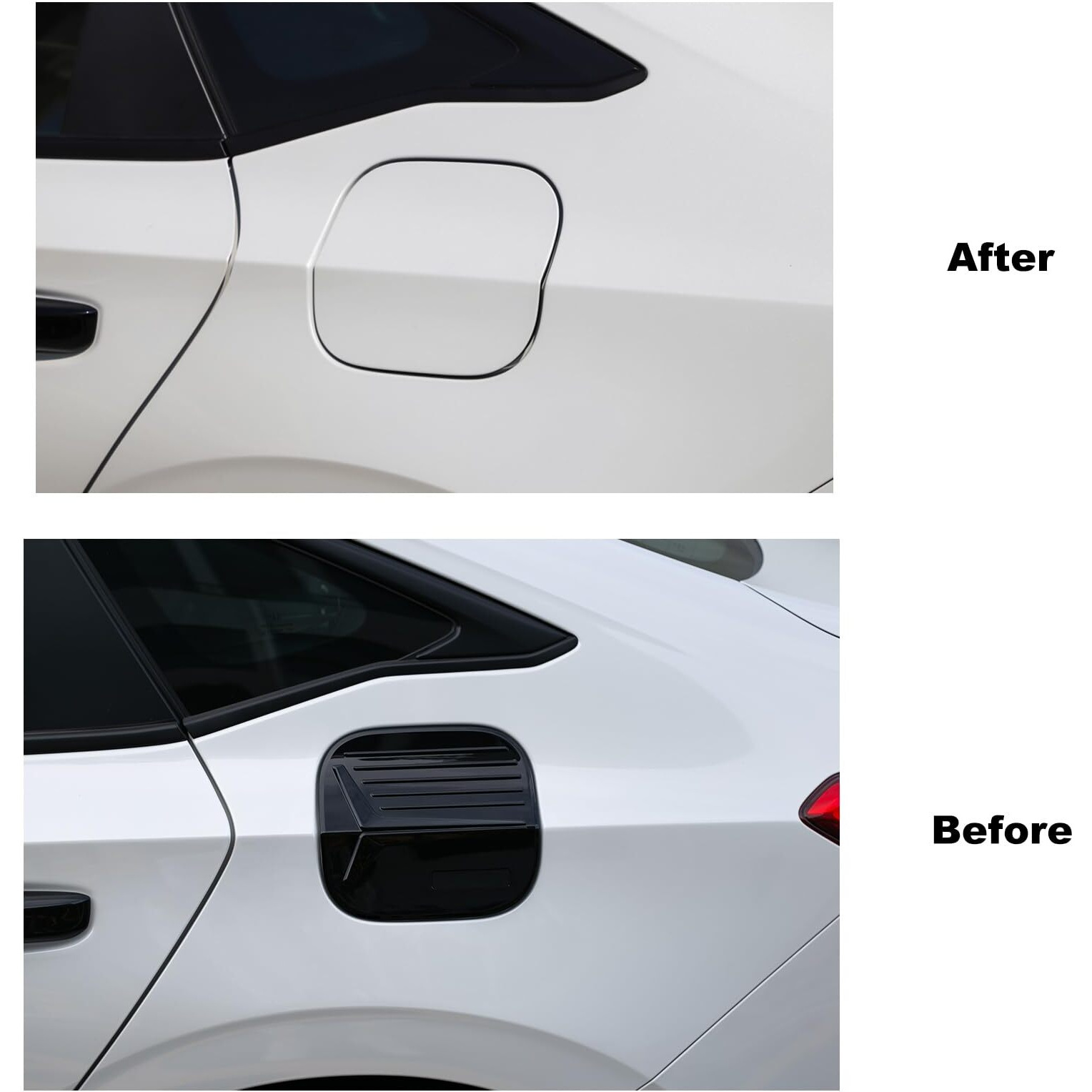 Spotrim For 11Th Gen Civic Gas Tank Door Cover Fuel Petrol Oil Filler Caps Decoration For Honda Civic Sedan 2022 2023 2024 (Black)