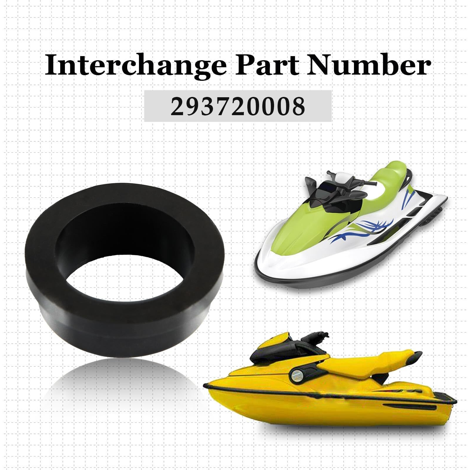 Kpalag Thickening Oil Tank Grommet Seal, Sender Sensor Fitting Seal Compatible With Sea-Doo 3D, Gs, Gsi, Gsx Ltd, Gsx Rfi, Gti Le Rfi, Gti Rfi, Gts, Gtx Ltd, Hx, Lrv, Rx Le, Spi, Spx, Xp Ltd