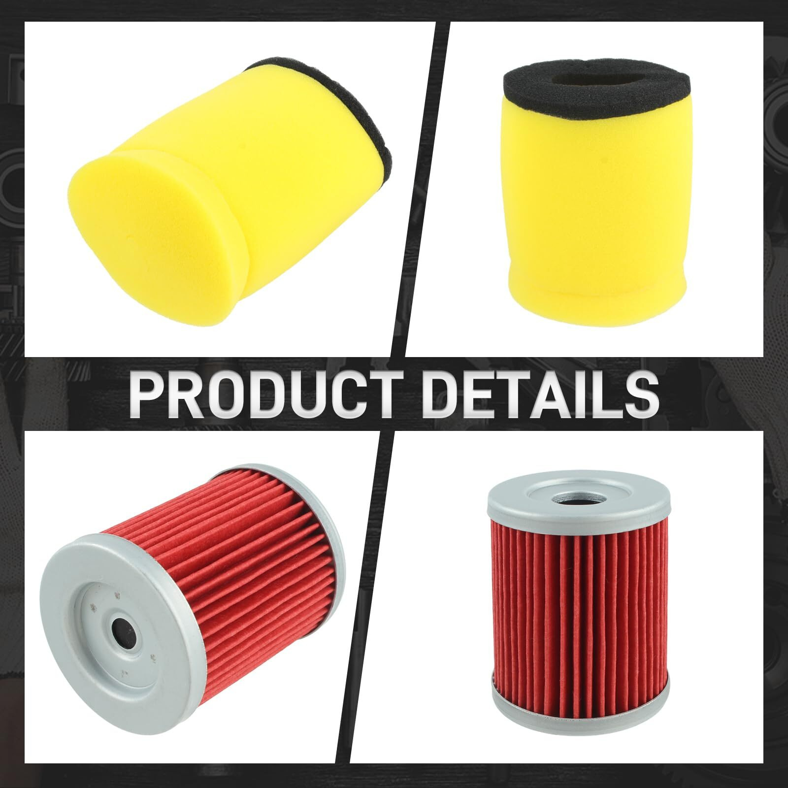 Carbbia 13780-05G10 Air Filter Oil Filter Spark Plug Compatible With Suzuki 1987-2001 Compatible With Ozark 250 2002-2006 Compatible With Quadsport Z250 2004-2009