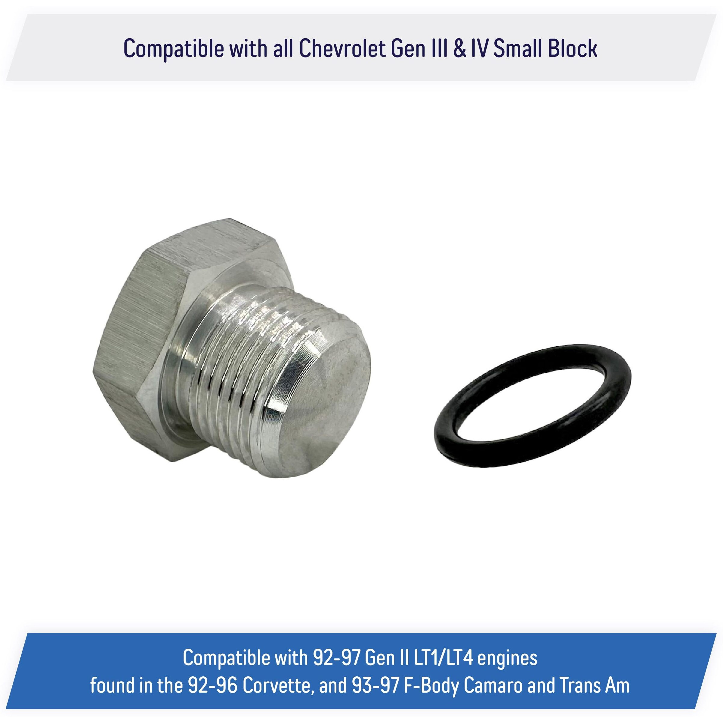 Oil Level Sensor Plug Replacement For All Chevy Gm, Ls Engines 1997-2014, Corvette, Camaro - M20X1.5