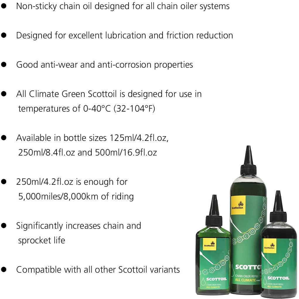 Scottoil - All Climate Biodegradable - 8.4Fl.Oz. Us (250Ml) - Chain Oiler Refill Oil