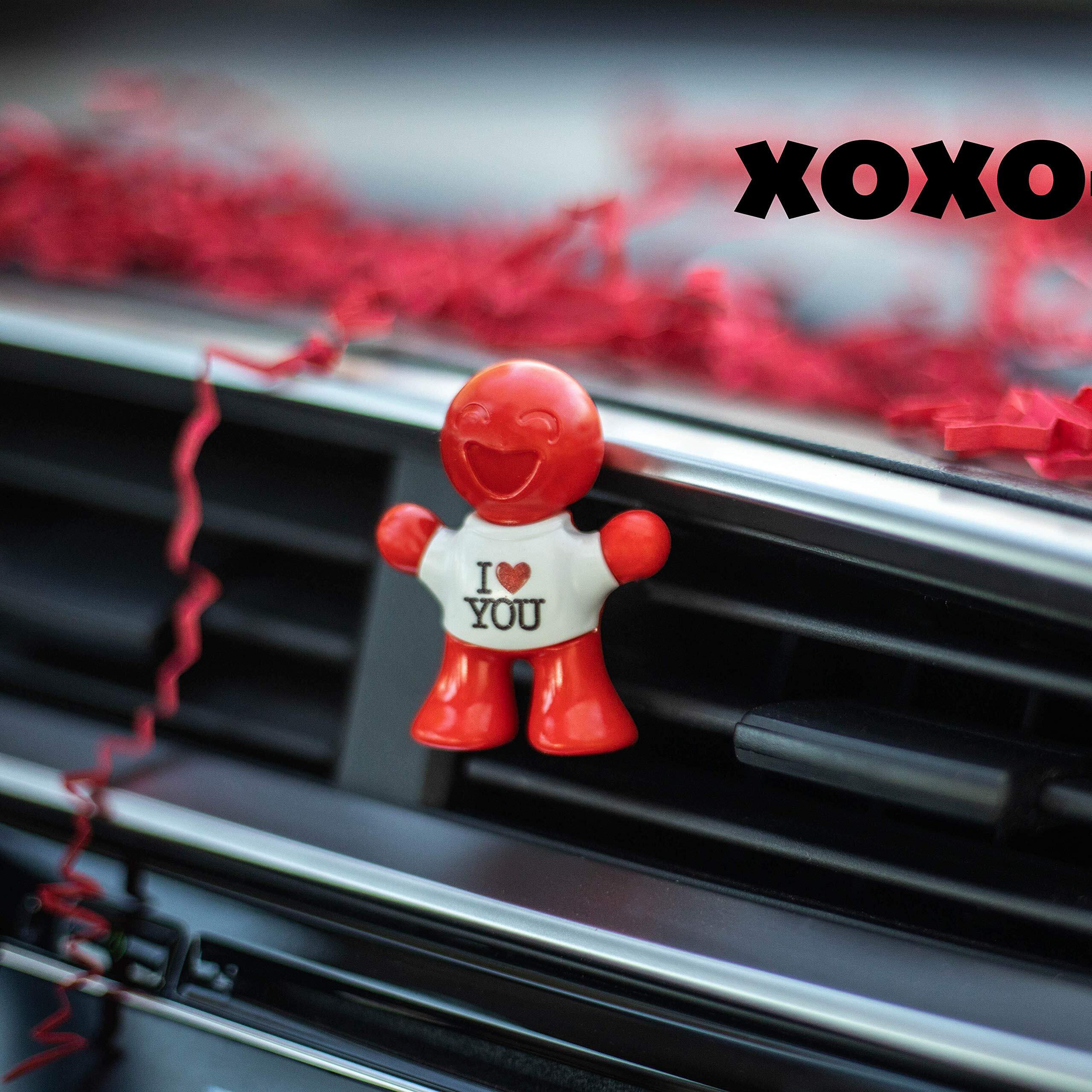 Little Joe 96410-6Pk I Love You New Car Scent Car Air Freshener Clips To A/C Air Vent Uses Alcohol-Free Fragrance Oil Is Non-Hazardous And Non-Toxic Plastic, Pack Of 6