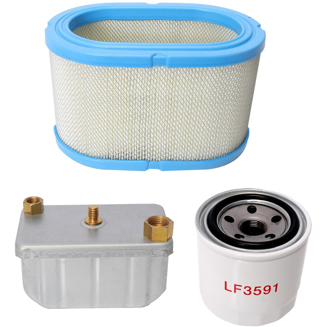 Ff236/149-2513 Fuel Filter, Af27906/140-2897 Air Filter And Lf3591/122-0833 Spin-On Oil Filter, Fits For Cummins Filter Kit Hdcaa Hdcab Hdkah Hdkaj Hdkak Hdkba Hdkca Hdkcb Hodpa Hodpc