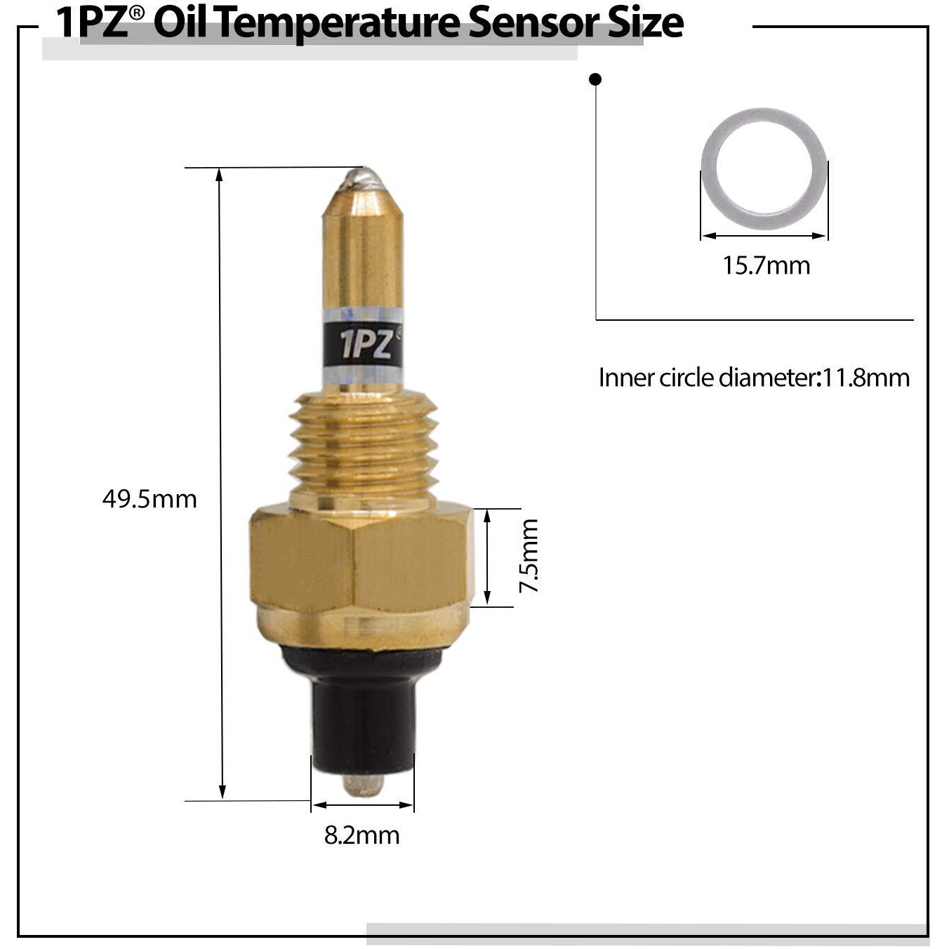 1Pz Tx4-S05 Oil Temperature Sensor Replacement For Honda Trx300 350 400 450 500 Foreman 350 400 450 500 Rubicon 500 Fourtrax 300 350 Rancher 350