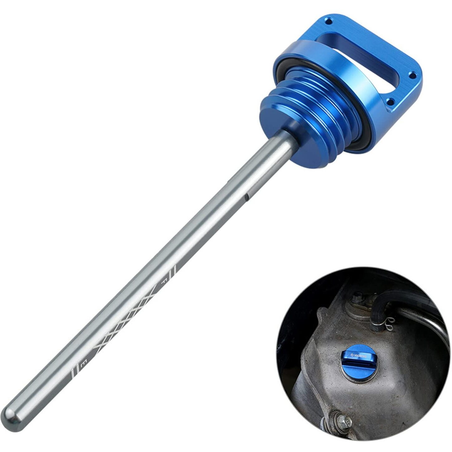 Nicecnc T6 Aluminum Engine Oil Dipstick With O-Ring Compatible With Yamaha Raptor 700 Yfm700 Yfz 450 2004-2009,2012-2013 Replacement For 5Lp-21761-00-00 5Lp-21761-00-00 See Fitment