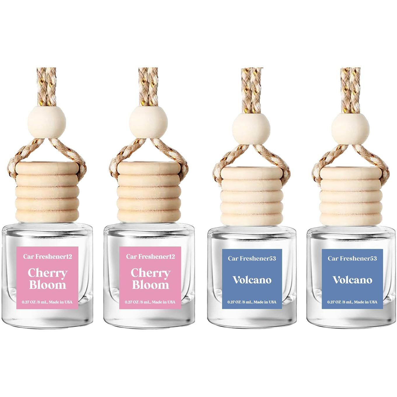 Hanging Air Freshener Diffuser, 60-Day Long Lasting Essential Oil Diffuser For Car - Natural Odor Eliminator & Stress Relief, Aromatherapy Diffuser For Car Interior