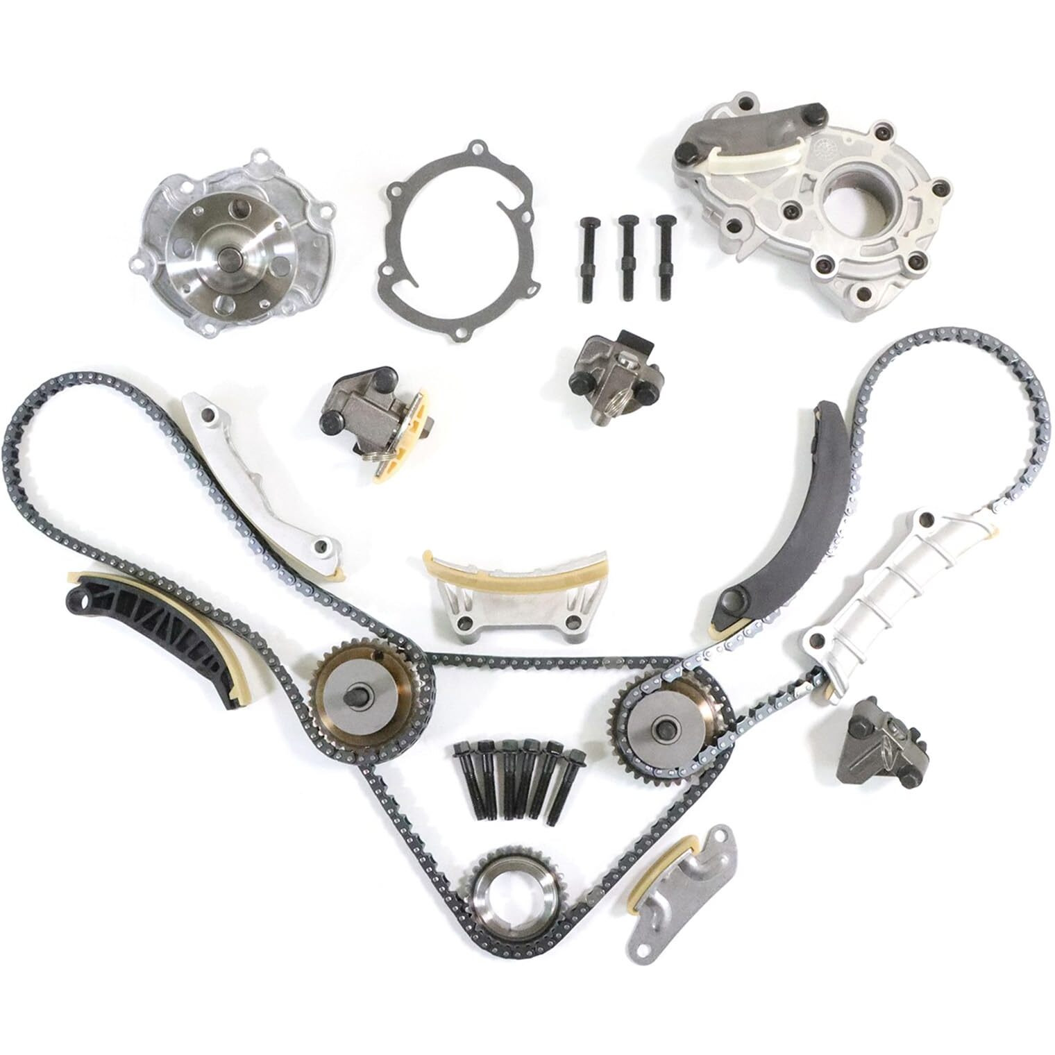 Autodevil Timing Chain Kit Water Oil Pump 3.0L 3.6L Fit For Lacrosse Enclave 2007-2016, For Ats Cts Srx Sts Xts 07-15, For Camaro Equinox Impala Malibu Traverse 08-15, For Terrain Gmc/Pontiac/Suzuki