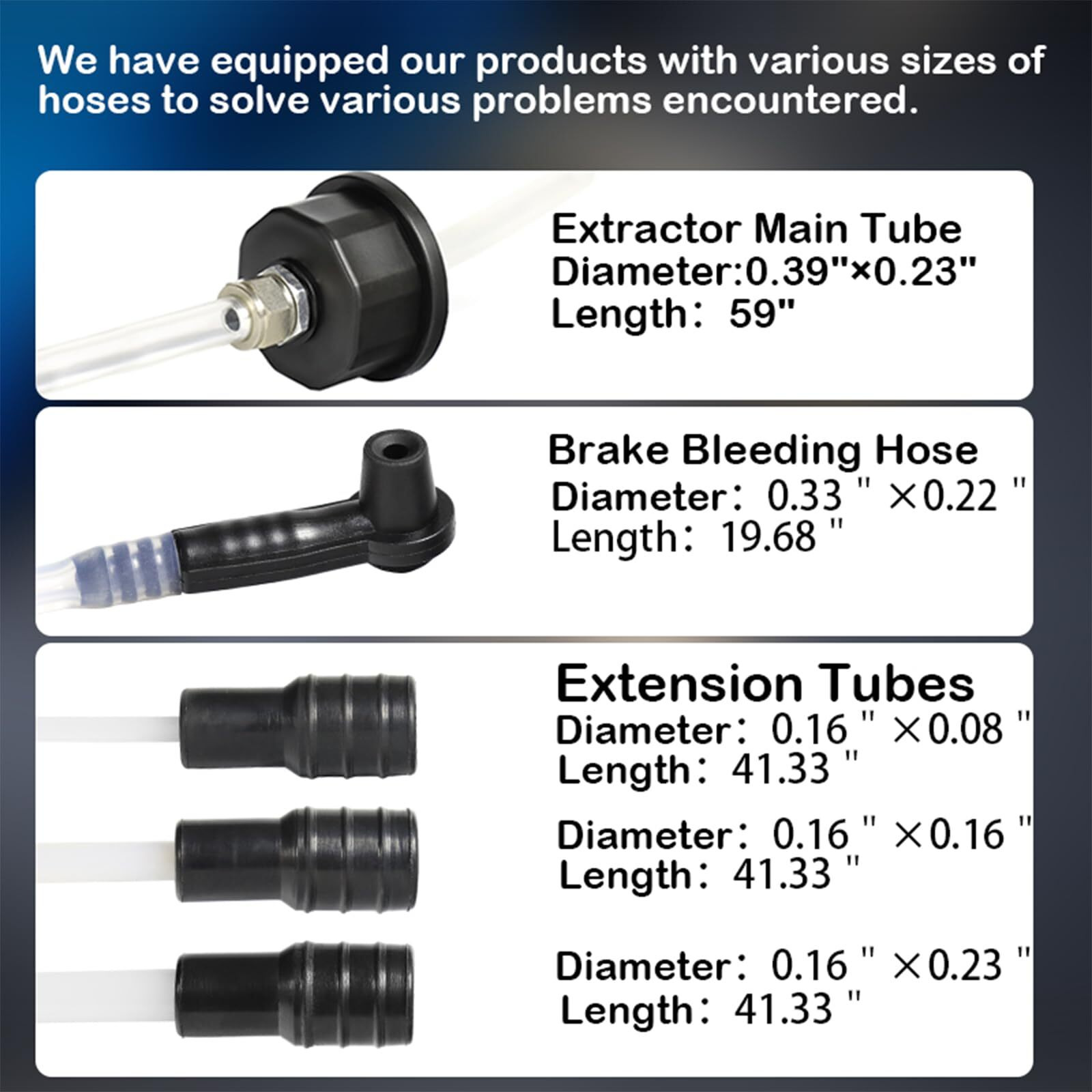 6L Vacuum Oil Extractor Pump Fluid Extractor Oil Change Pump For Automotive And Boat With 59"" Main Hose,Three 41"" Extension Tubes For Automotive Oil Change,A Brake Bleeding Hose For Brake Fluid Change