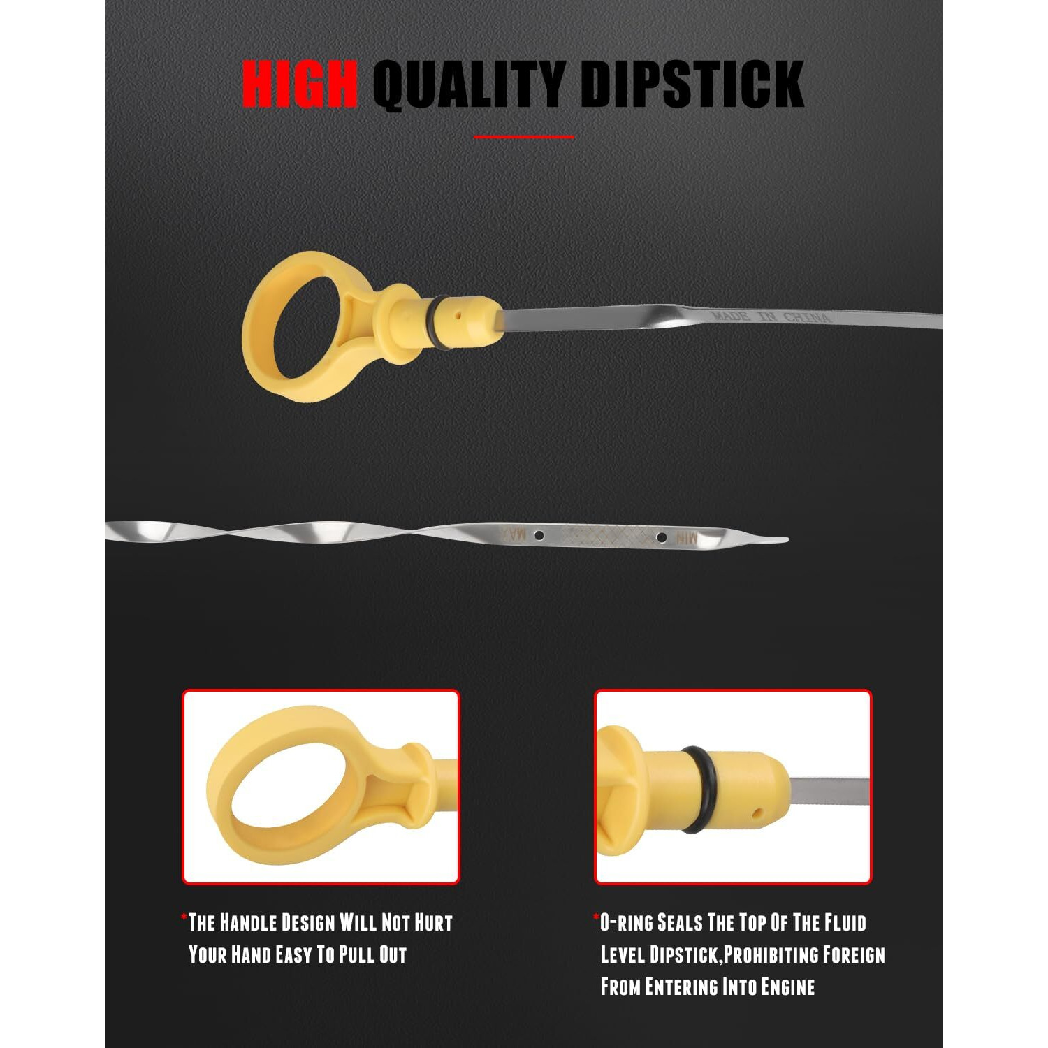 Cciyu 1L3Z6750Aa Engine Oil Dipstick Replacement For 1997-2004 For Ford For F-150 2004 For Ford For F-150 Heritage 1997-1999 For Ford For F-250 1997-1999 For Ford Lobo Dip Stick For Checking Oil