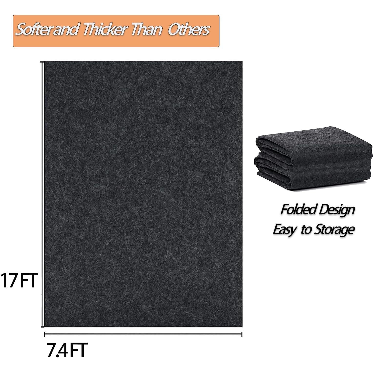 17 X 7.4 Ft Garage Floor Mat For Under Cart, Oil Spill Mat With Weather Backing, Garage Flooring And Floor Protection For Garage, Garage & Shop Floor & Parking Mats, Reusable, Washable, Protects Floor