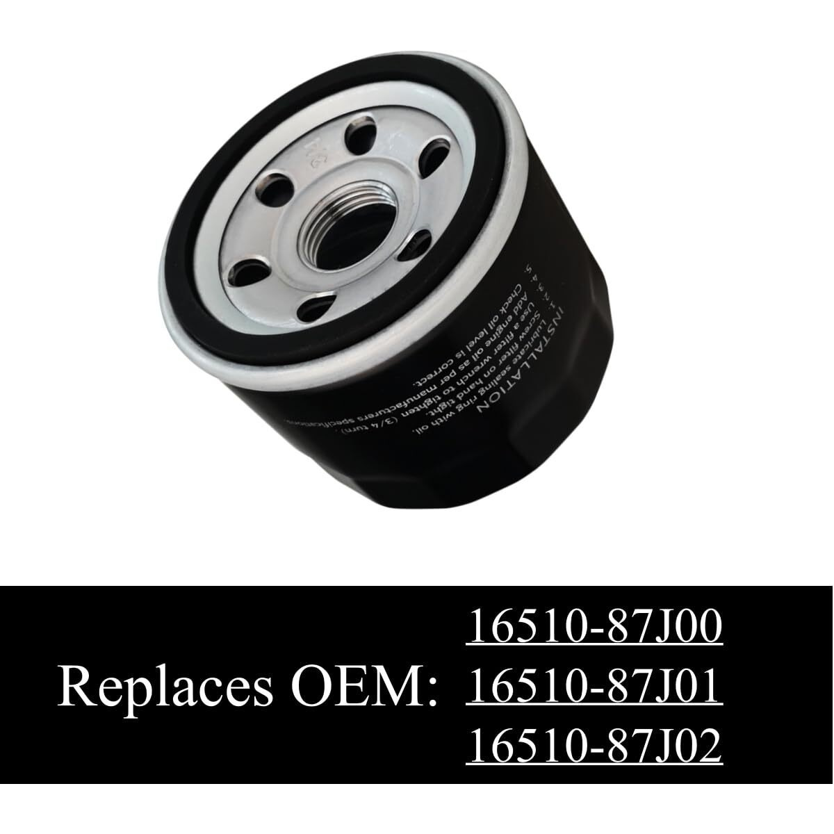 Arpisziv New Oil Filter 16510-87J02 Fit For Su-Zuki Df25 Df30 Df40 Df50 Df60 Df70 Outboards Replacement 16510-87J00 (2)