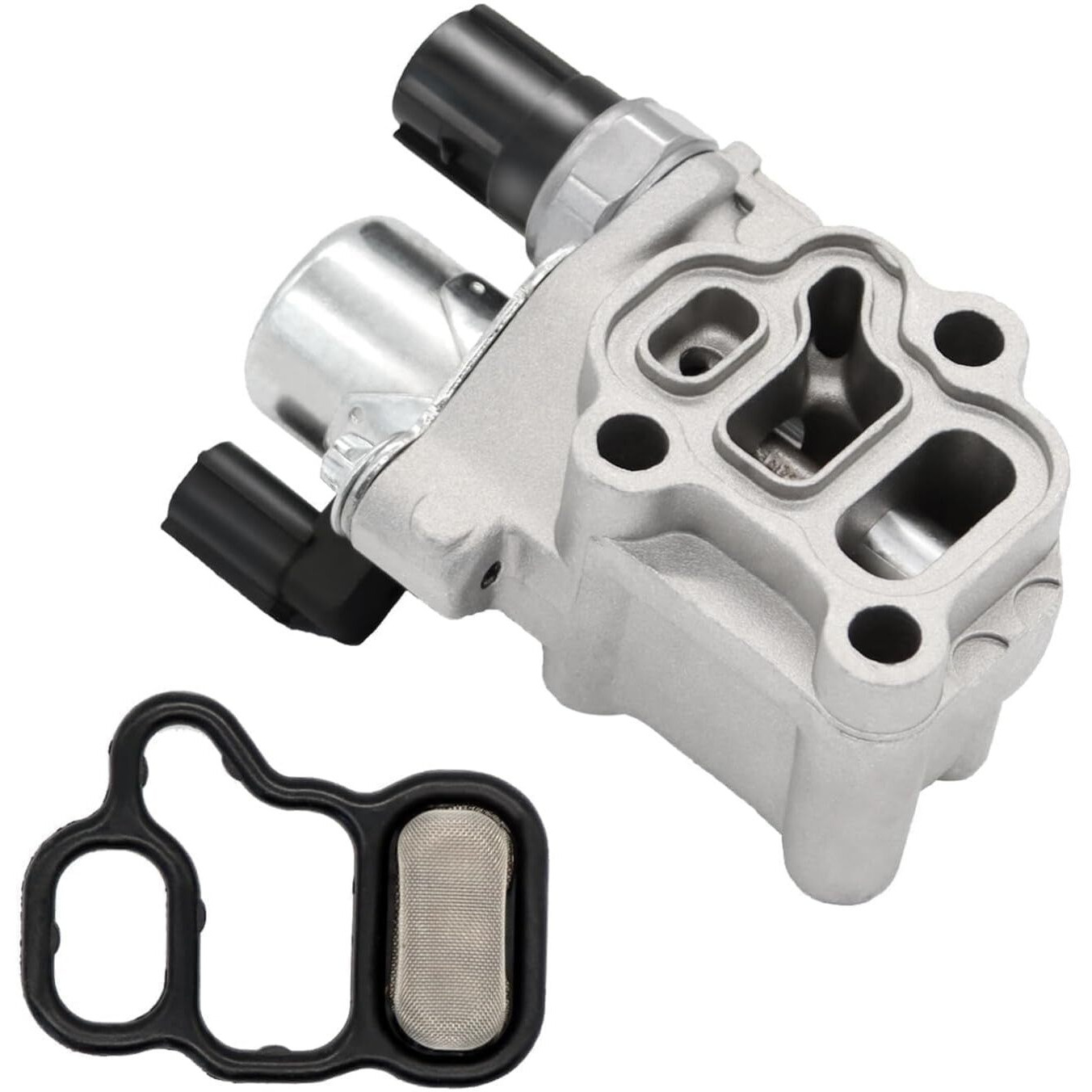 Yunnergo 15810-Raa-A03 Vtec Solenoid Spool Valve With Timing Oil Pressure Switch And Gasket Compatible With Accord Civic Cr-V Element Rsx 2002-2011 2.0L 2.3L 2.4L 3.0L 15810-Pne-G01 15810-Ppa-A01 1581