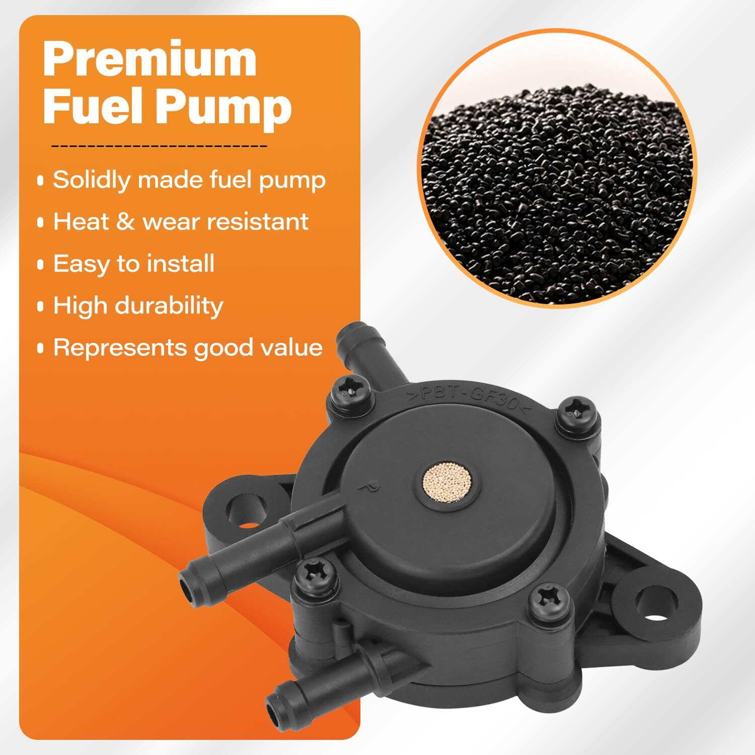 Afeisol 808492 Fuel Pump With Filter And Oil Hose Compatible With Briggs And Stratton Kohler 17Hp-25Hp Kawasaki John Deere Cub Cadet Yamaha Golf Cart Lawn Mower Mikuni Fuel Pump Replace 808656