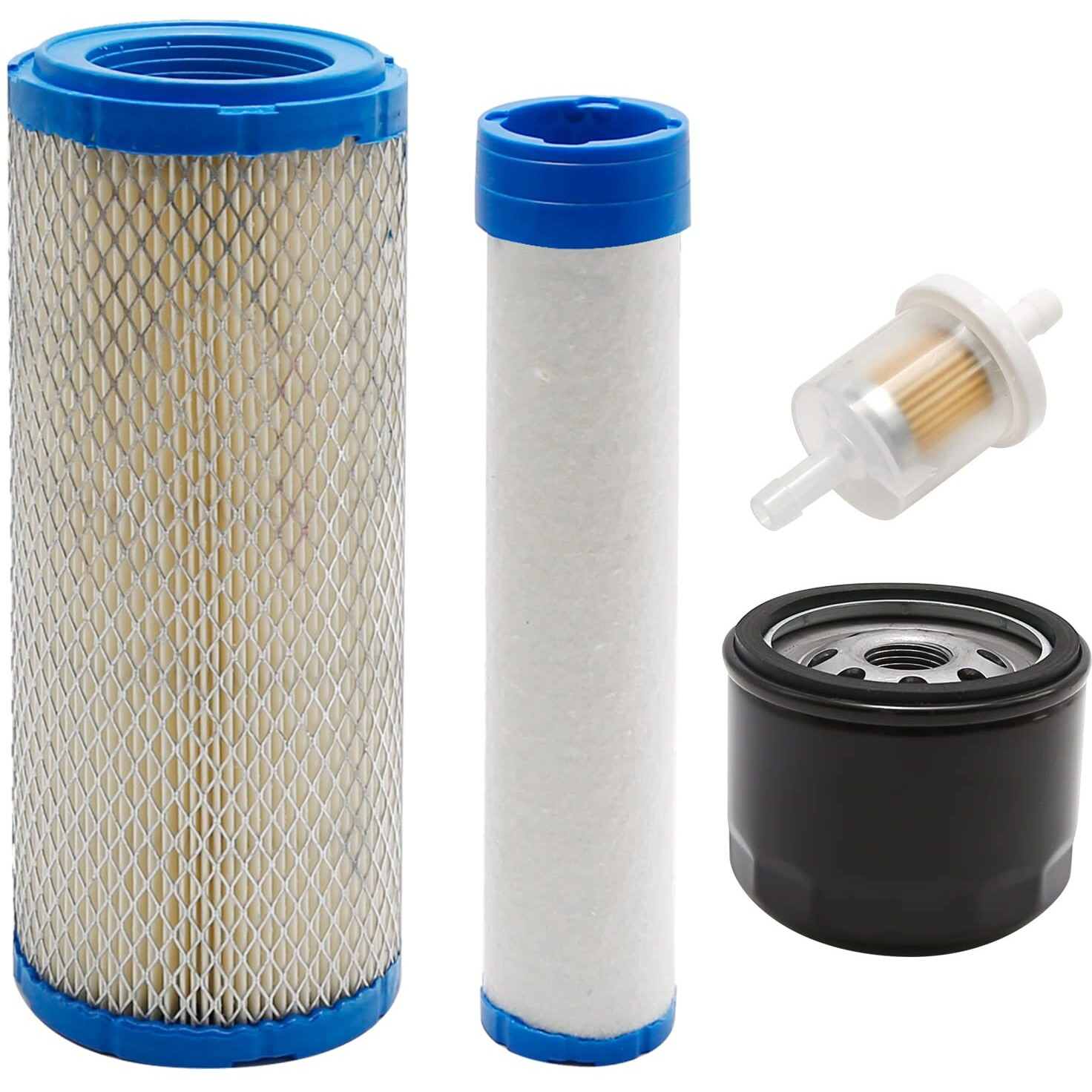 Laffoonparts 11013-7044 Air Filter Replacement For Kawasaki Fx651V Fx691V Fx730V Fx751V Fx801V Fx850V Fx1000V 4 Cycle Engine Replace11013-7045 With 49065-7007 Oil Filter
