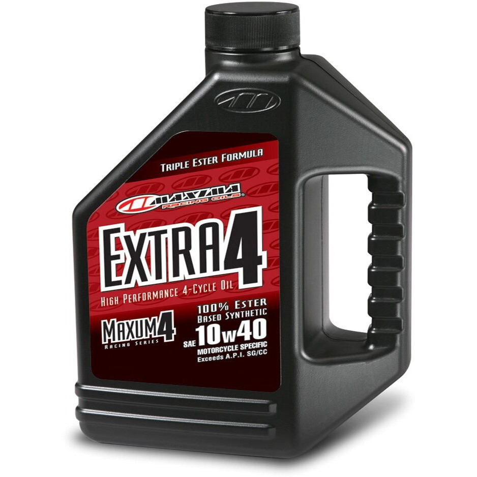 Maxima Racing Oils 169128-3Pk Extra4 Synthetic 4T 10W40 Motorcycle Engine Oil 1G Bottle, 3-Pack
