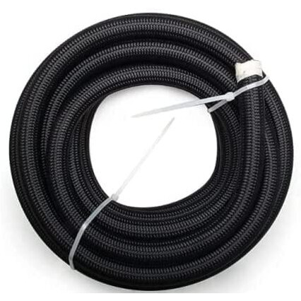 Lotcesfun 16An Fuel Line Hose Braided Nylon Stainless Steel Oil & Gas Cpe Transmission Oil Cooler Line Coolant Hose Fuel Line Pump Gas, Race Gas, Vacuum, Hydraulic Fluid Diesel Hose Line Tube 5Ft