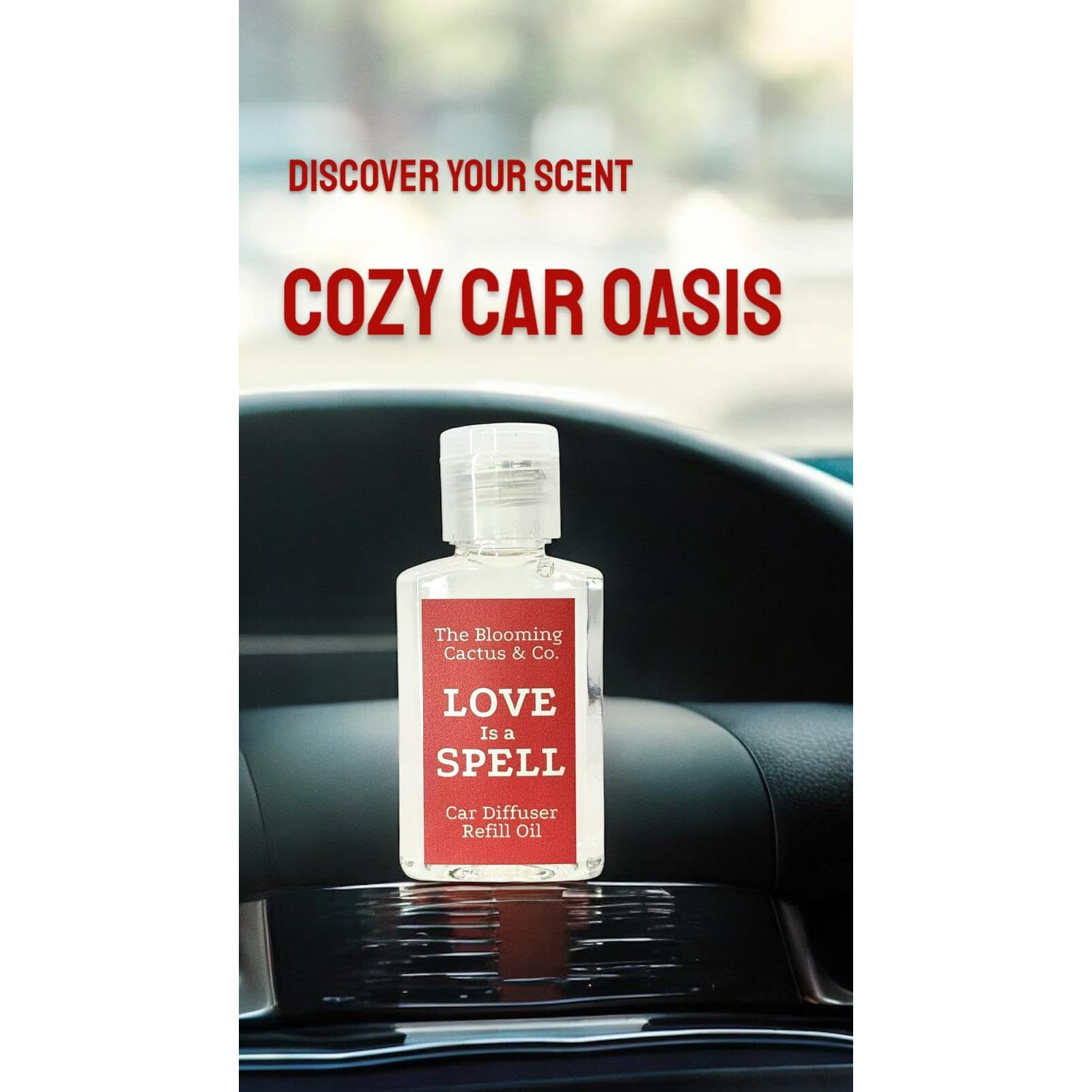 The Blooming Cactus & Co. - Car Diffuser Refill - Fragrance Oil Diffuser Refill - Reed Diffuser Refill 30 Gr (Love Spell)