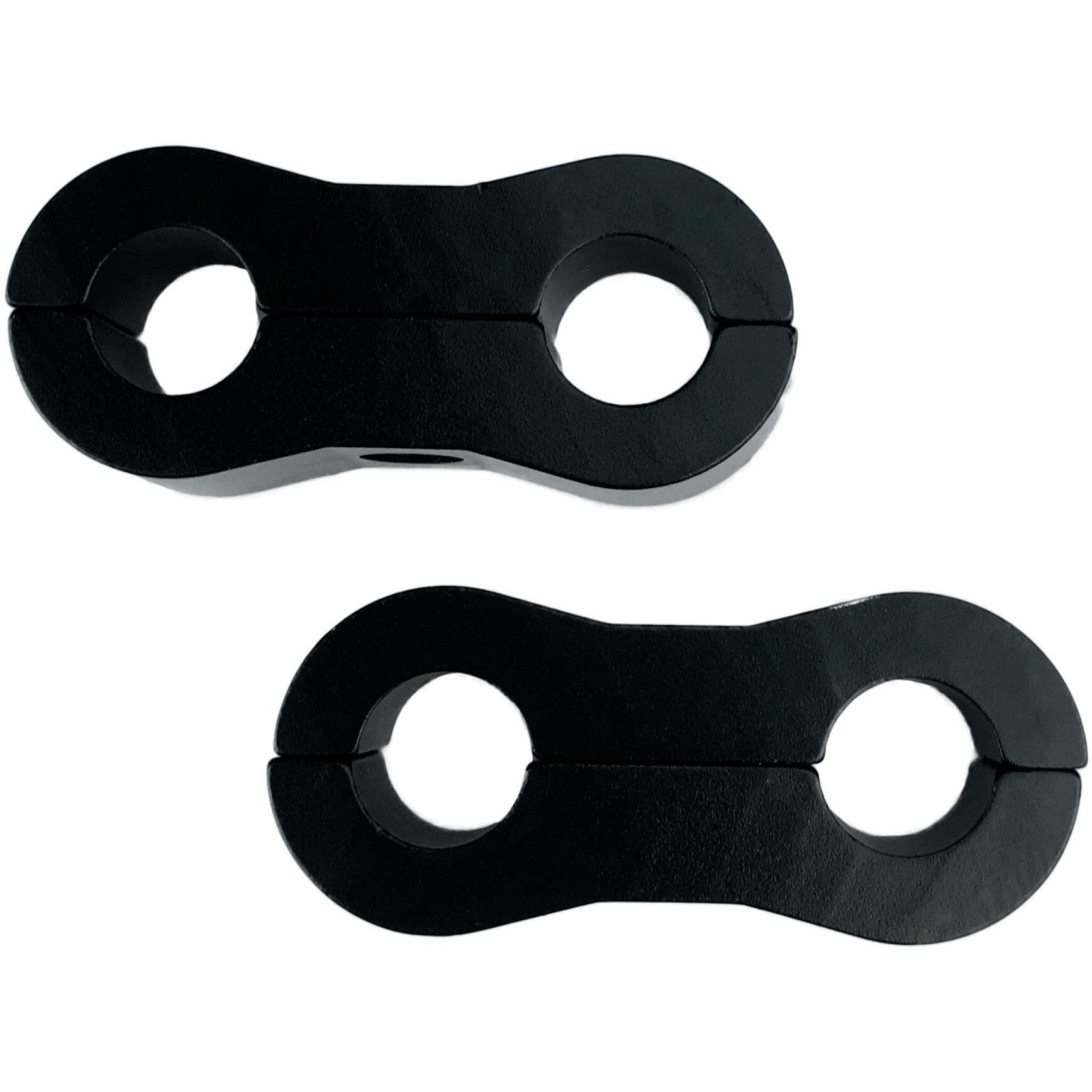 3An Nylon/Steel Braided Billet Aluminum Hose Turbo Separator 3/8 Inch Id Clamp Pliers Tools 9.5Mm Id Black Dual Oil Fuel Water Line Adapter Fitting, Pack Of 2