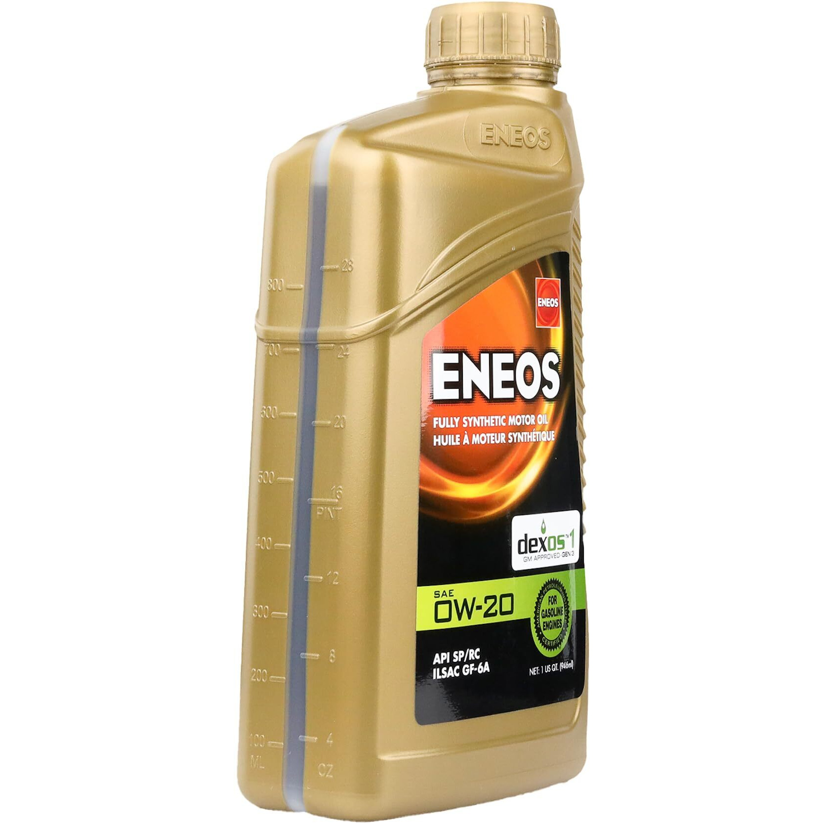 Eneos 0W-20 Fully Synthetic Motor Oil (1-Quart, Single Pack)